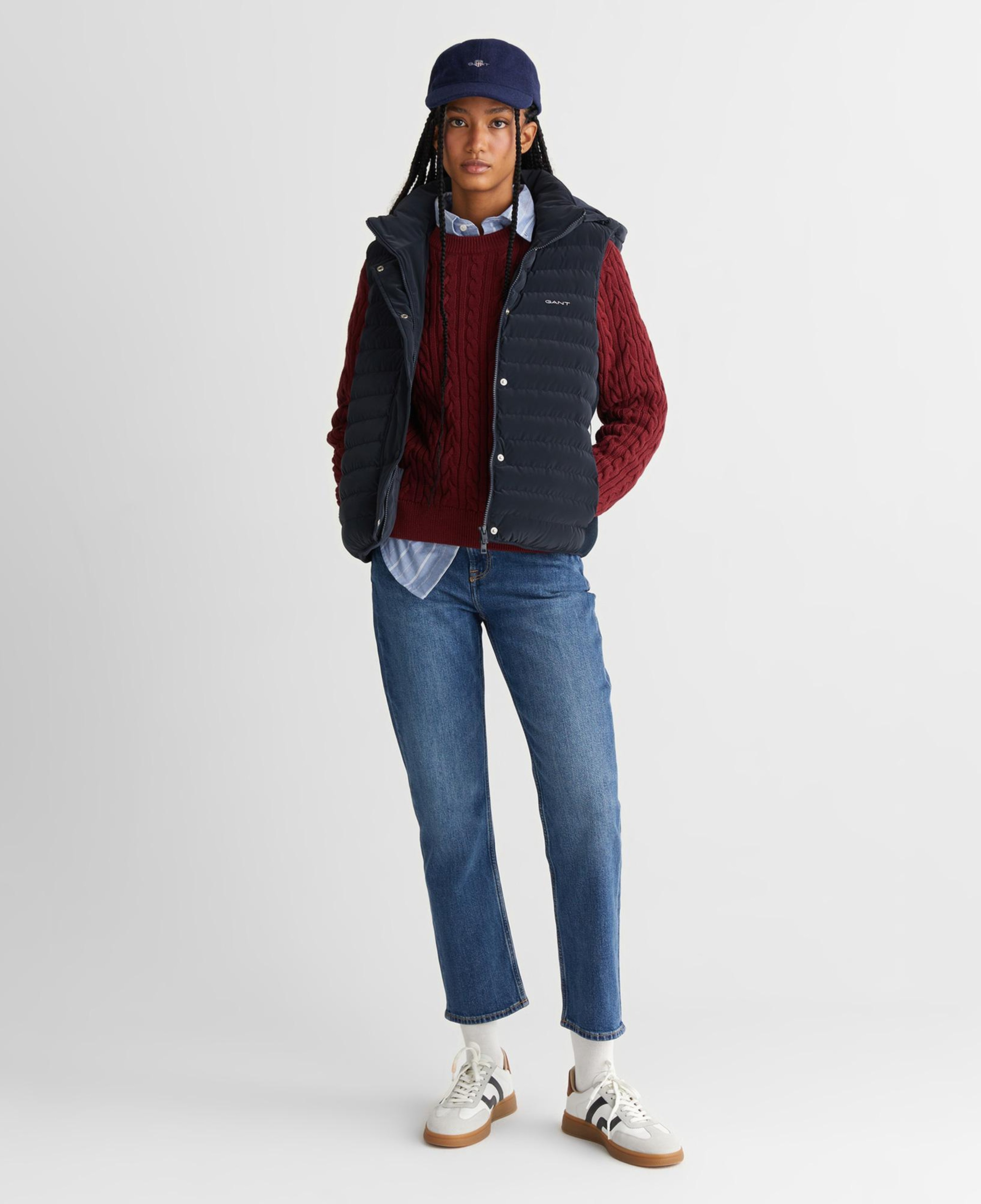 GANT Kadın Lacivert Regular Fit Yelek