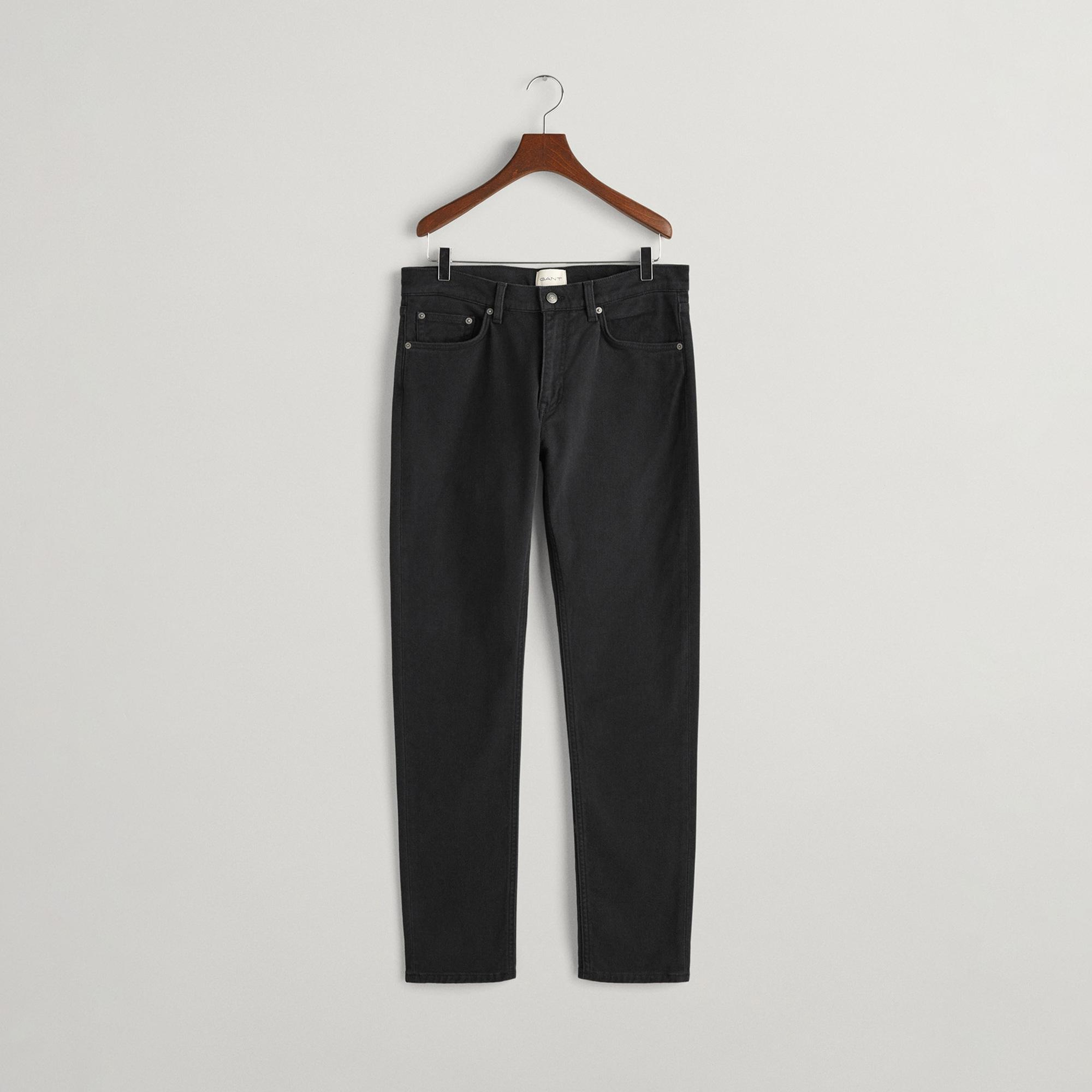 GANT Erkek Siyah Slim Fit Pantolon
