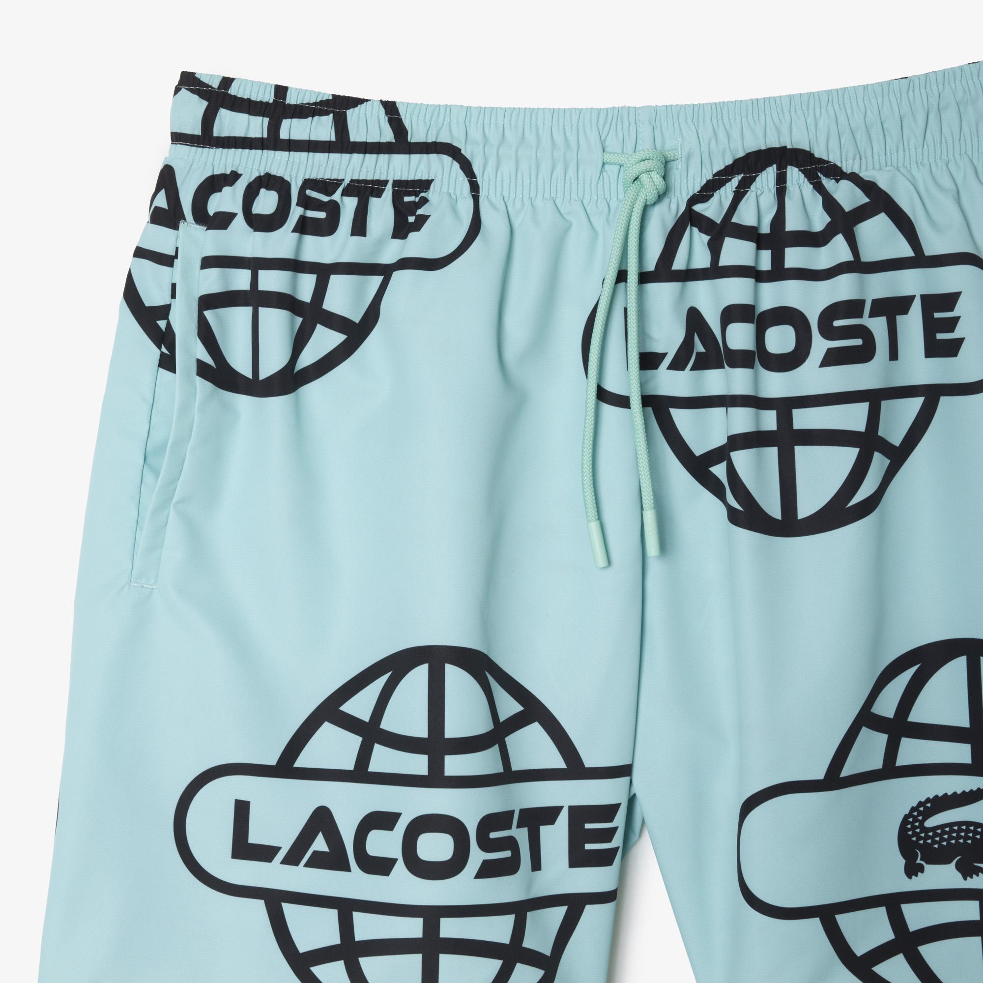 Lacoste Erkek Baskılı Yeşil Şortu