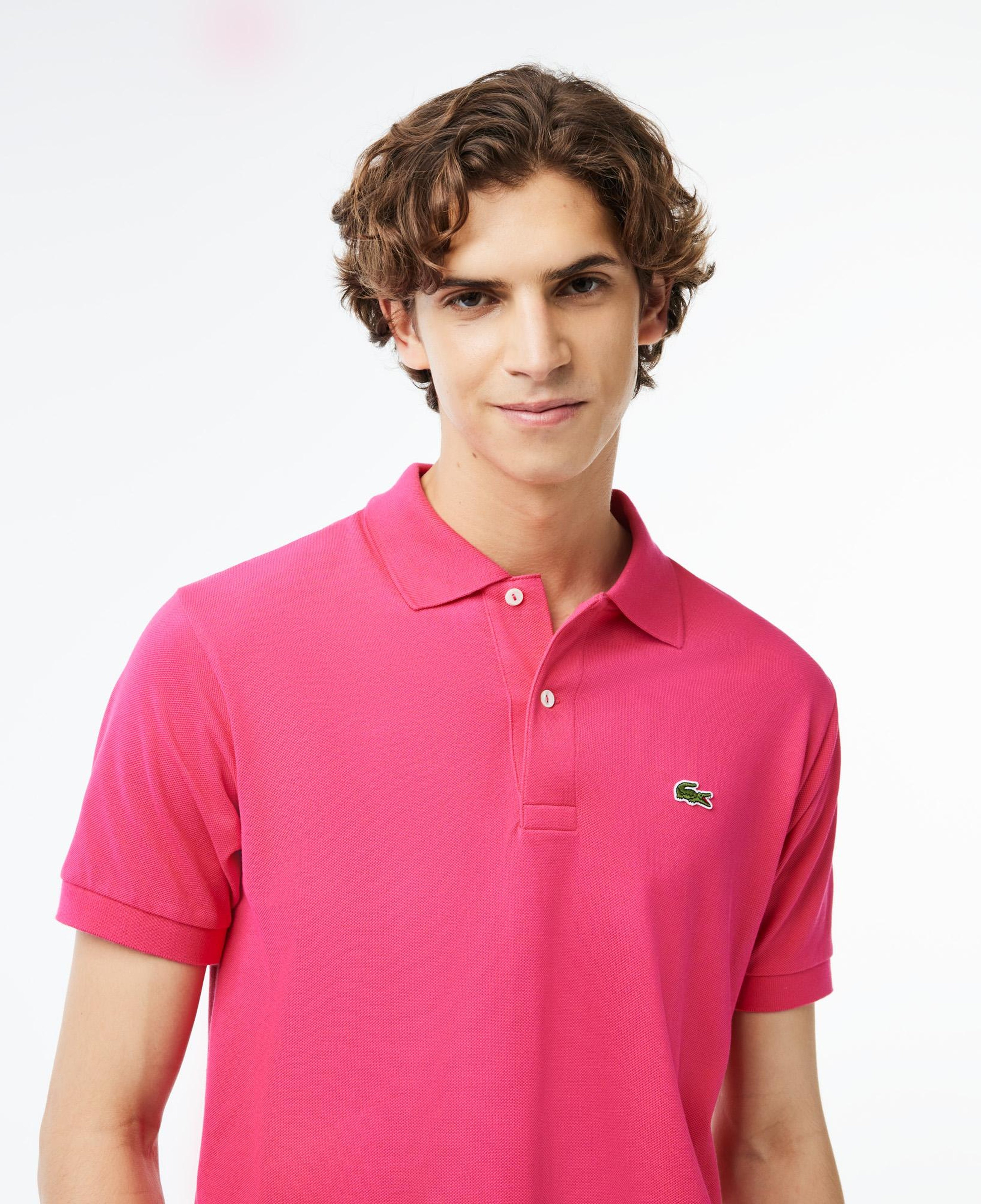 L.12.12 Erkek Classic Fit Pembe Polo