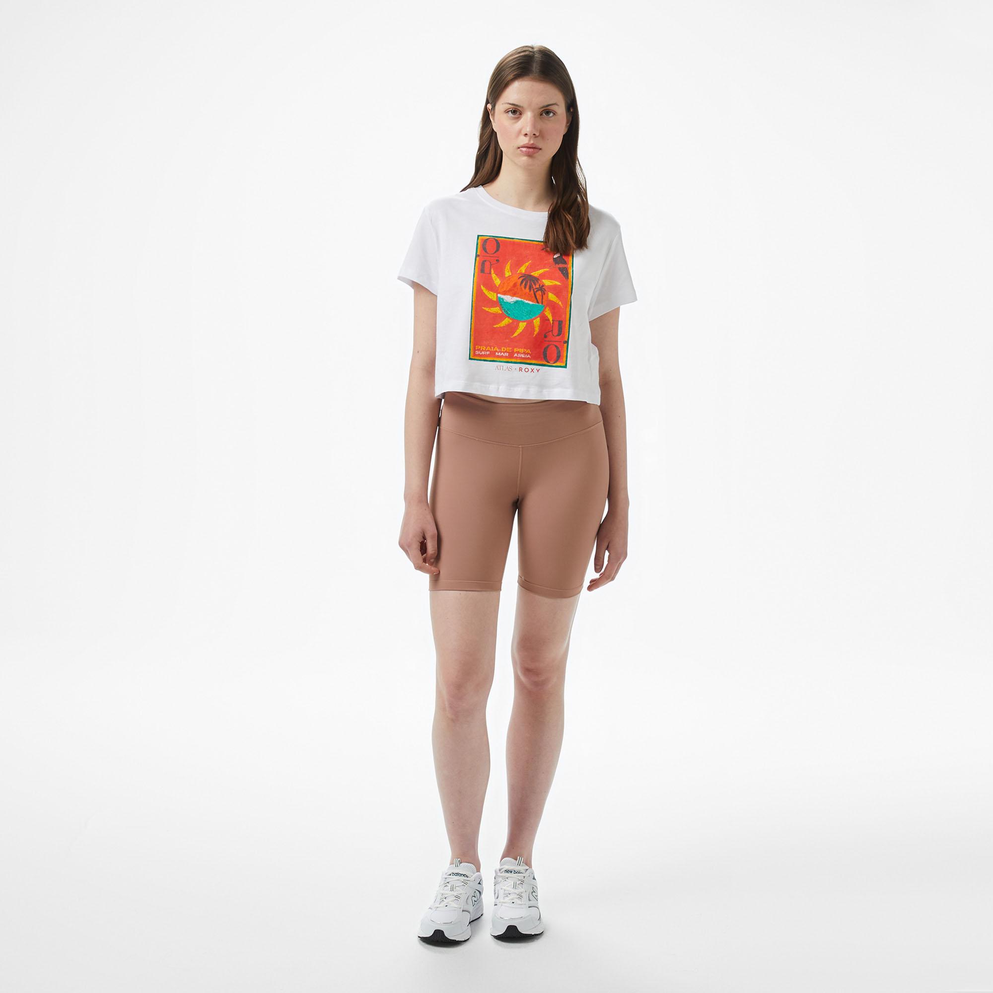 Roxy Atlas Oceanregular Kadın Beyaz Crop T-Shirt
