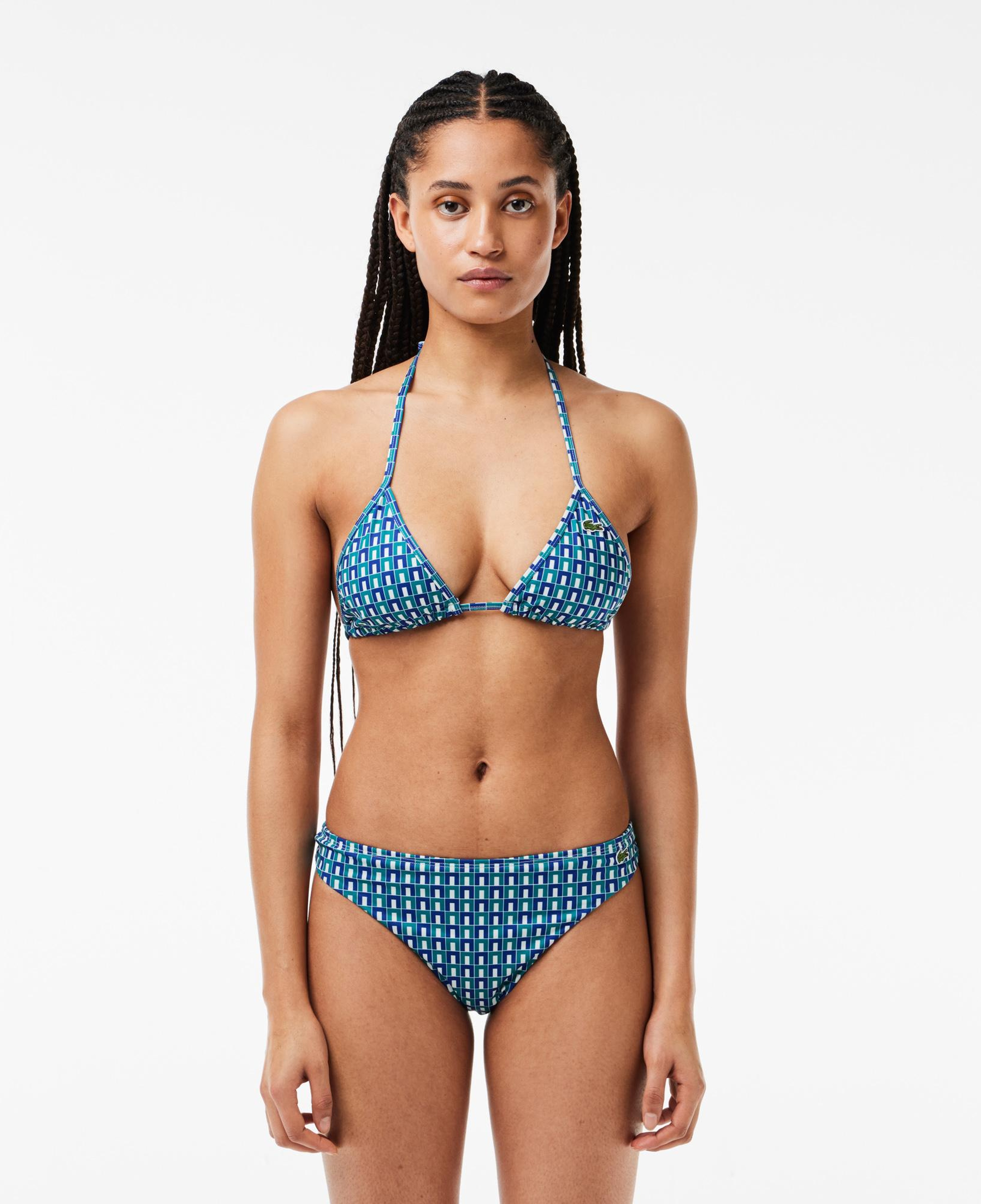 Kadın Monogram Mavi Bikini Üstü