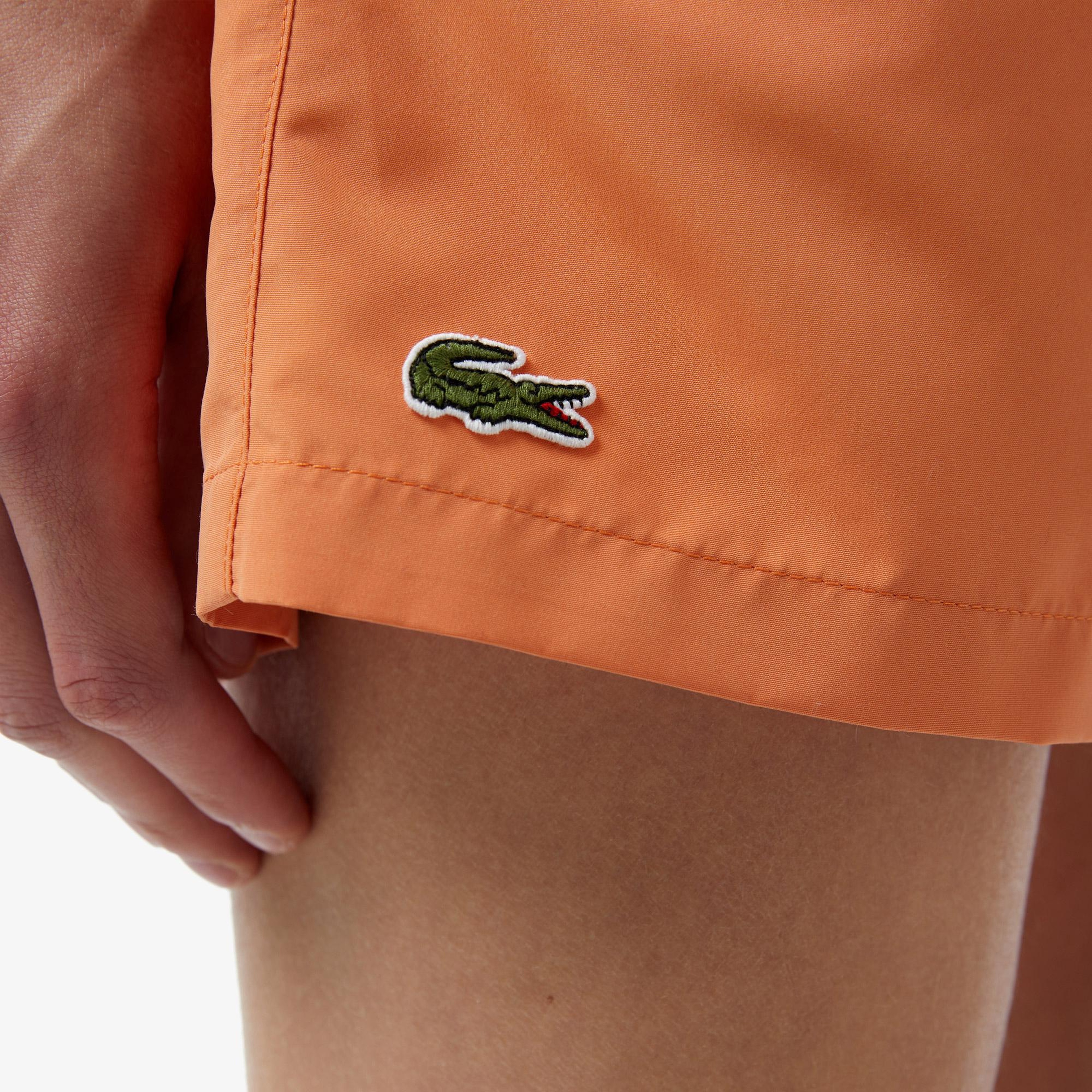 Lacoste Erkek Baskılı Turuncu Deniz Şortu