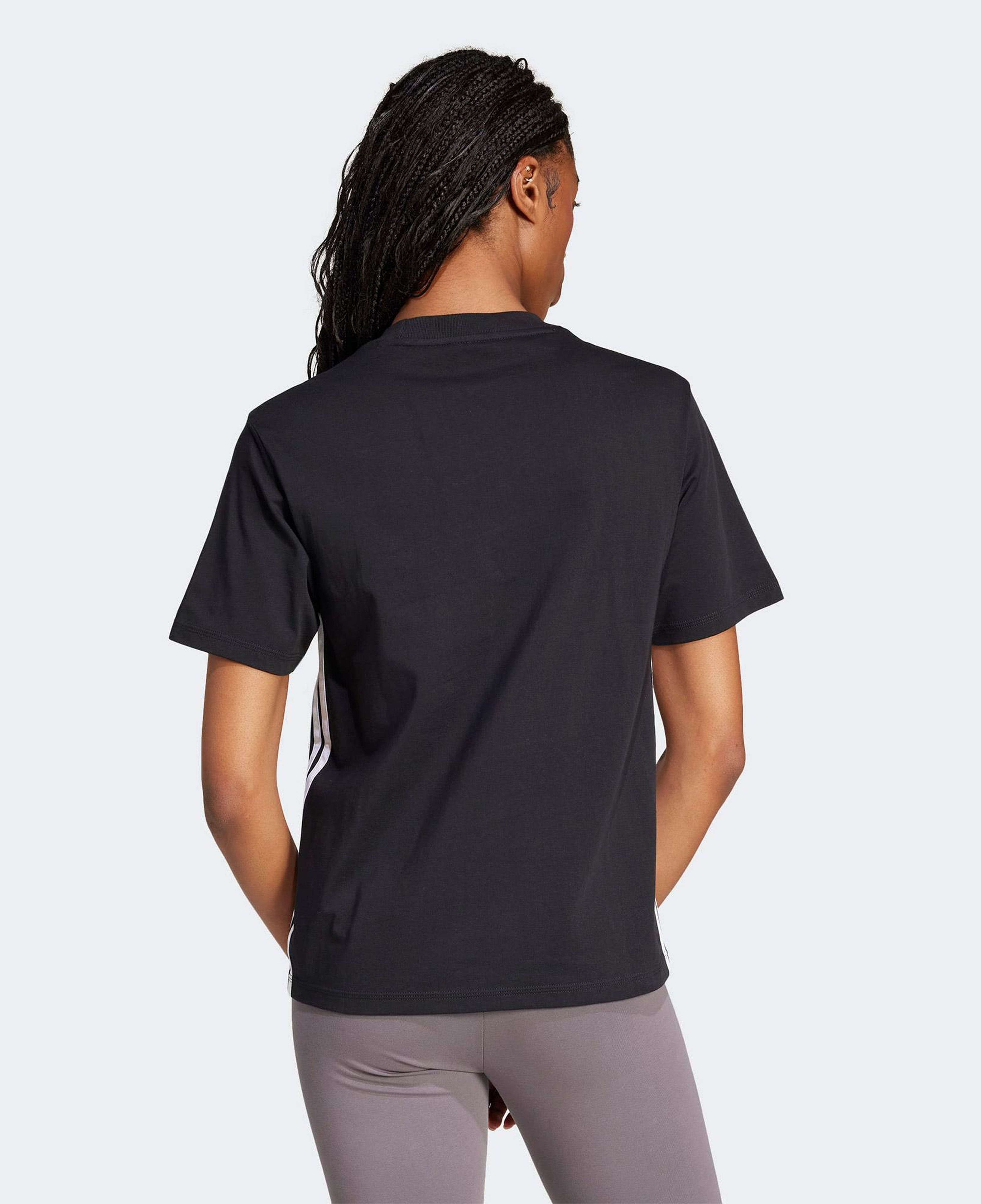 adidas Essentials 3 Stripes Cotton Kadın Siyah T-Shirt