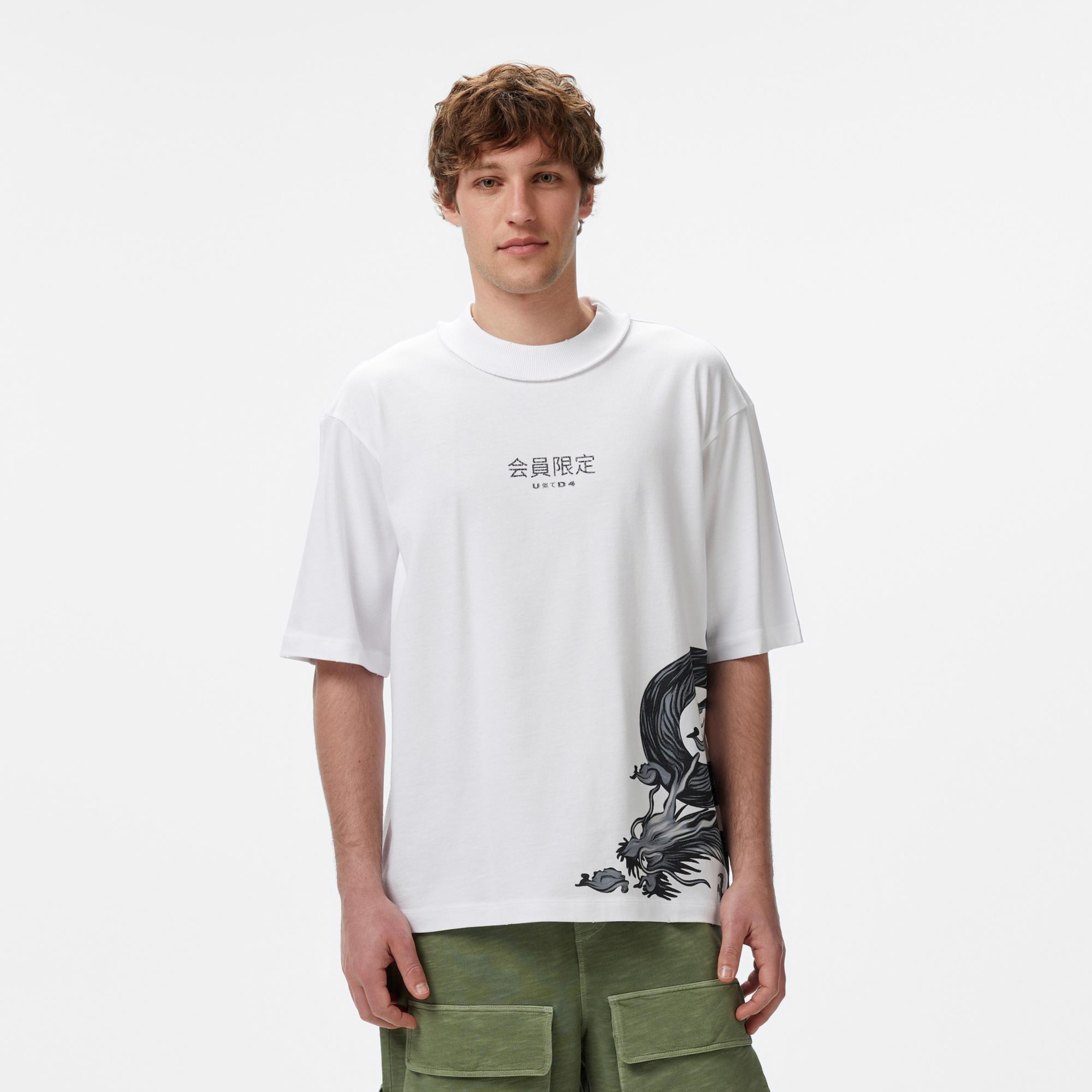 UNITED4 Erkek Beyaz T-Shirt