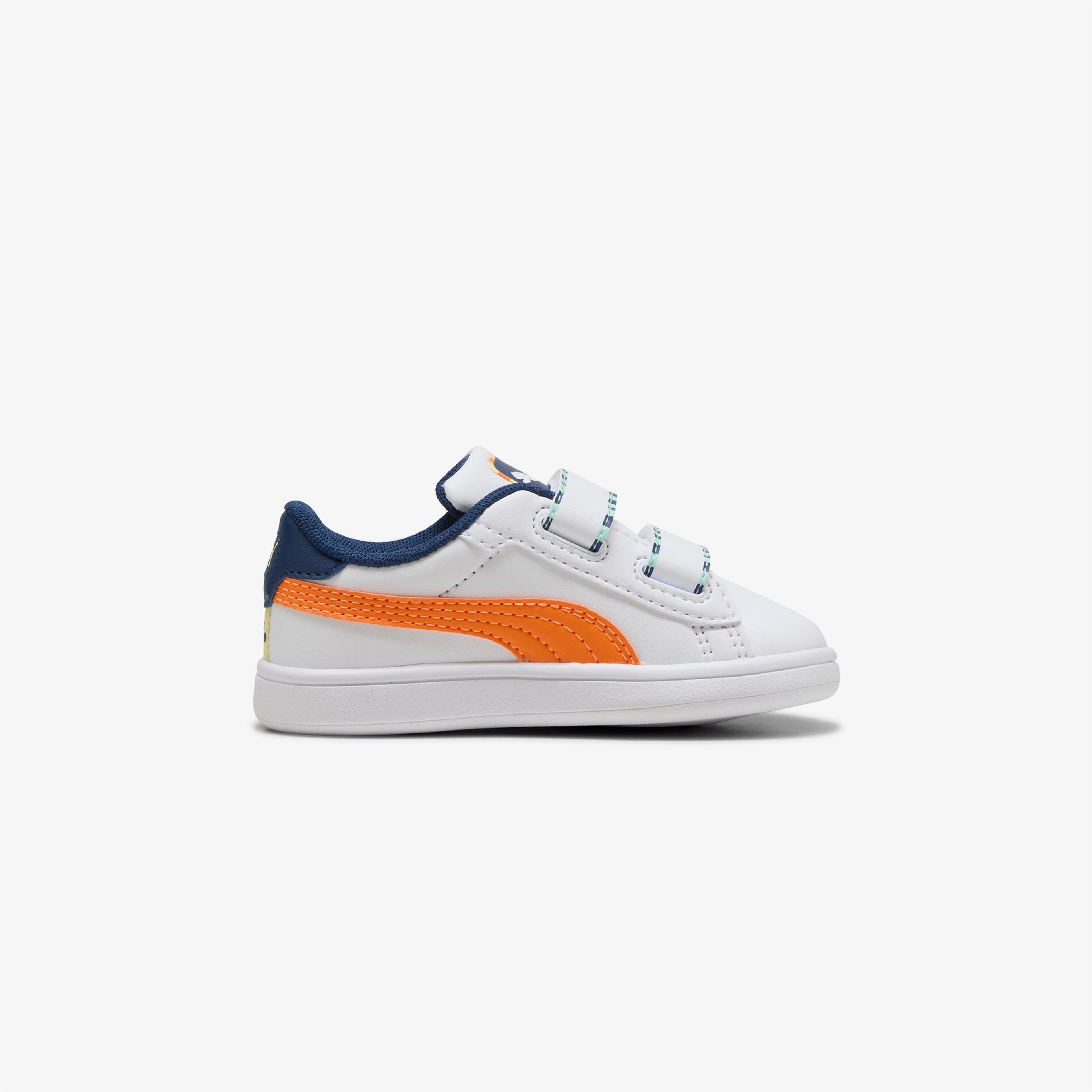 Puma Smash 3.0 Playdate Bebek Beyaz Spor Ayakkabı