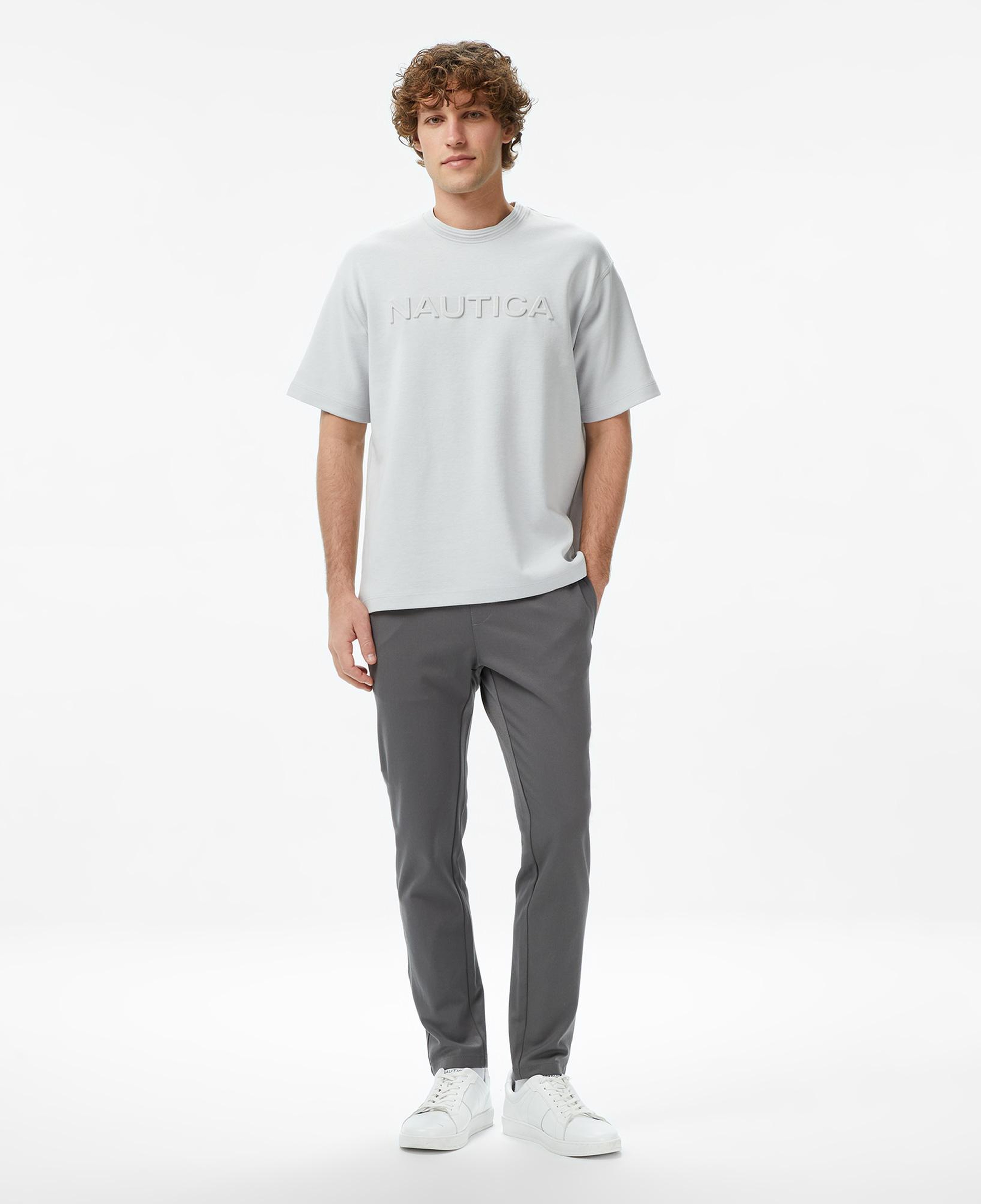 Nautica Erkek Mavi Regular Fit Baskılı T-Shirt
