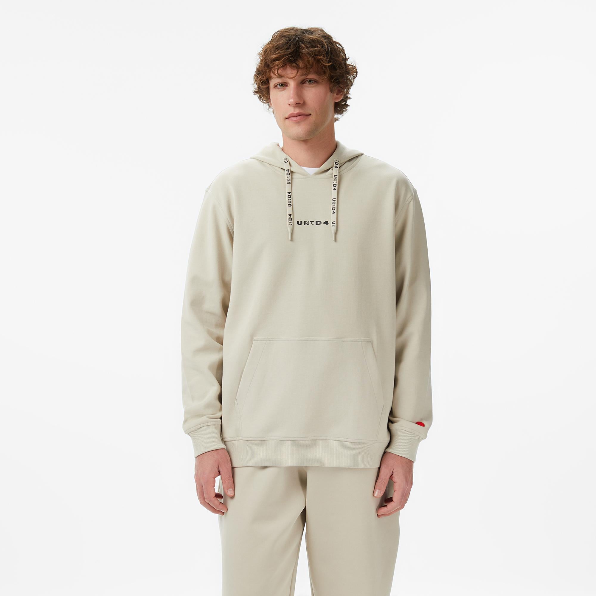 UNITED4 Regular Fit Erkek Krem Sweatshirt