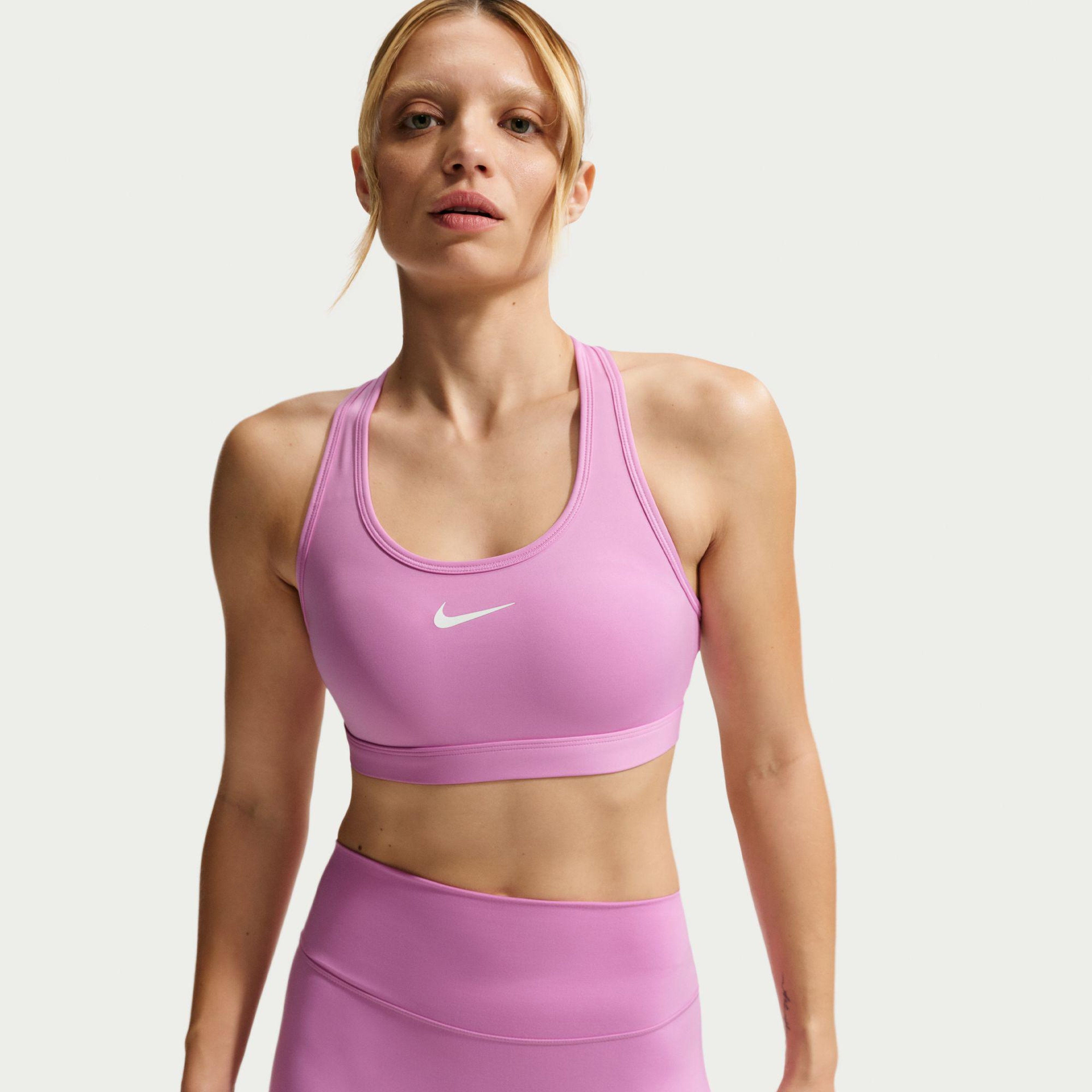 Nike Swoosh Orta Destekli Kadın Pembe Bra