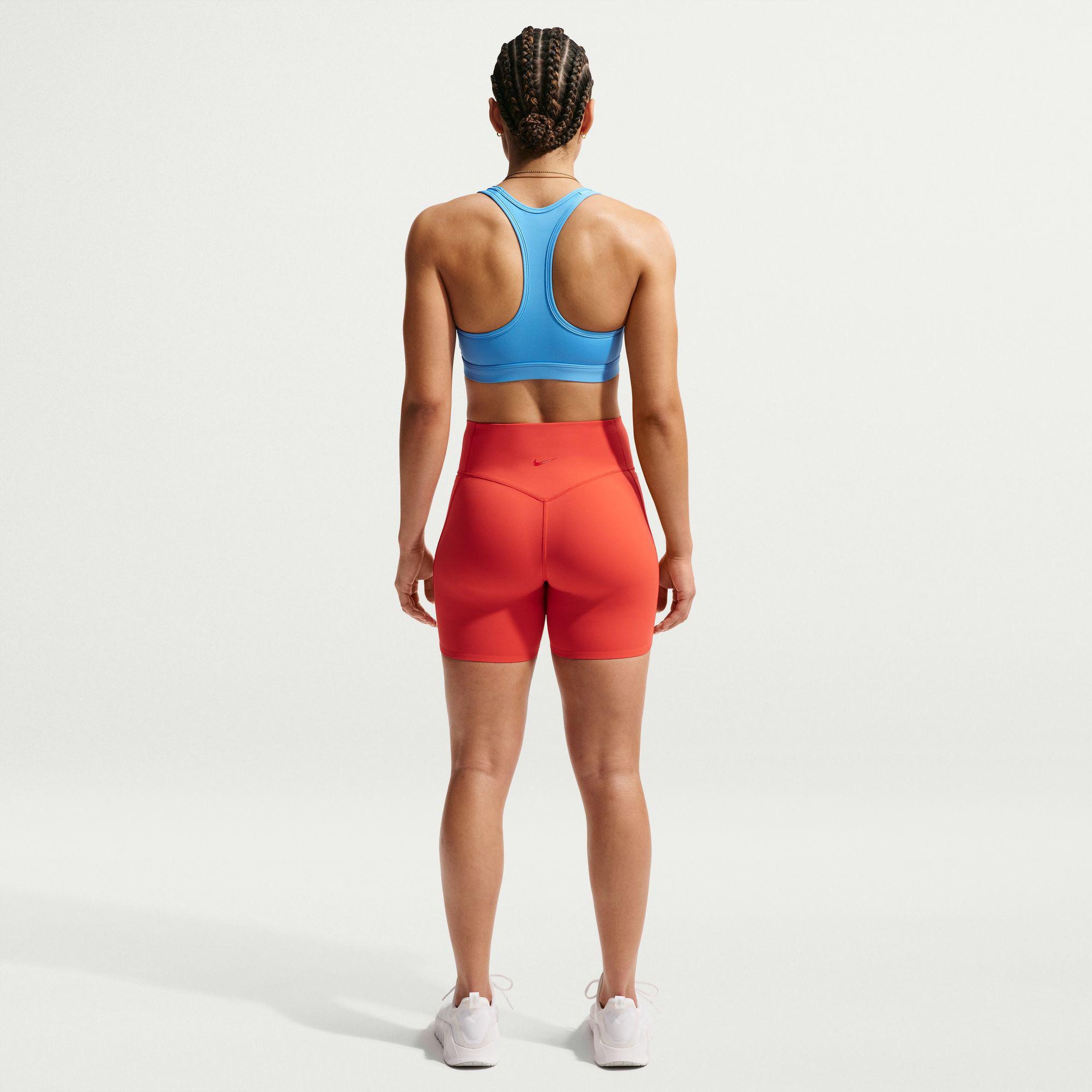 Nike Swoosh Orta Destekli Kadın Mavi Bra