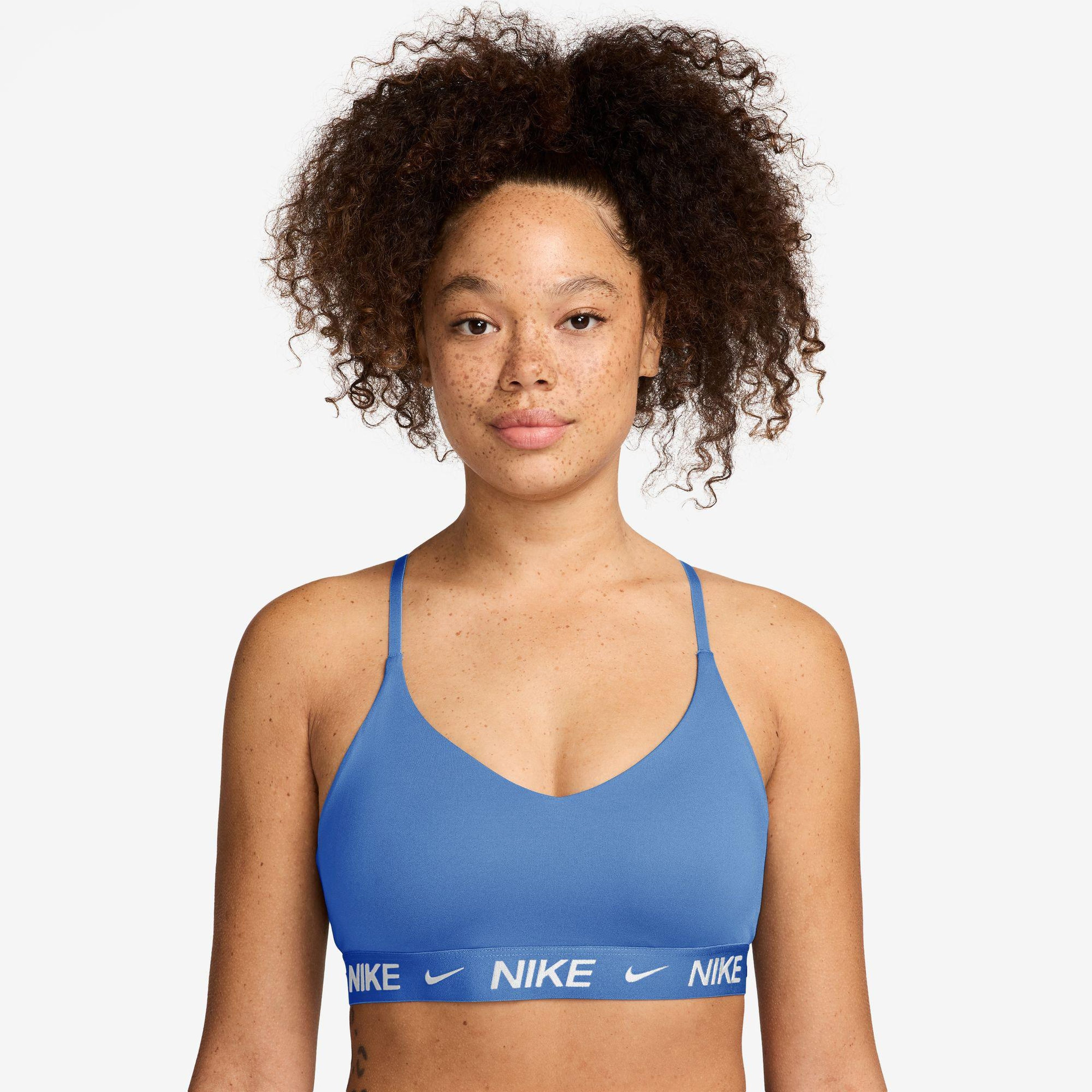 Nike Dri-Fit Indy Hafif Destekli Kadın Mavi Bra
