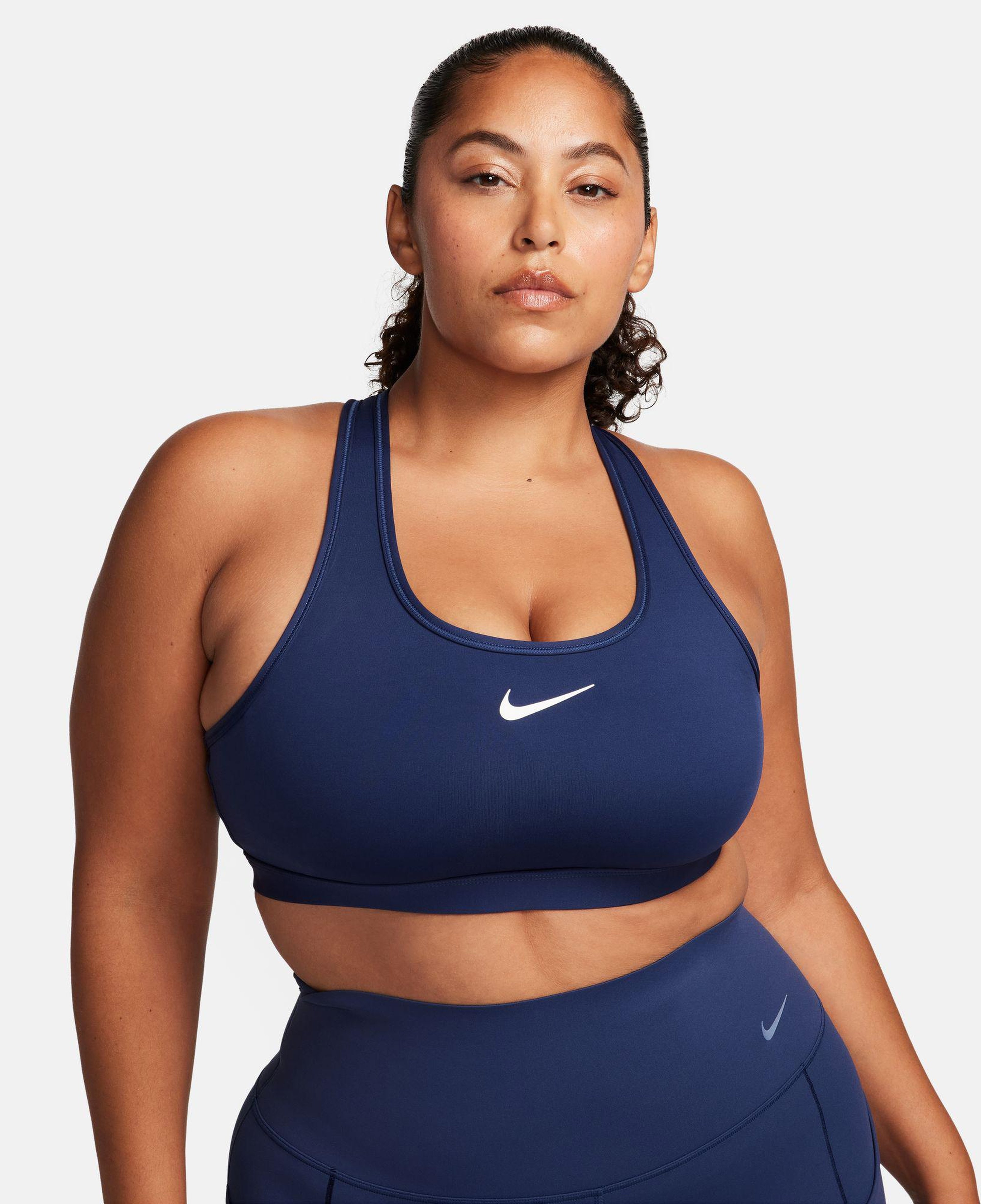 Nike Swoosh Orta Destekli Kadın Lacivert Bra
