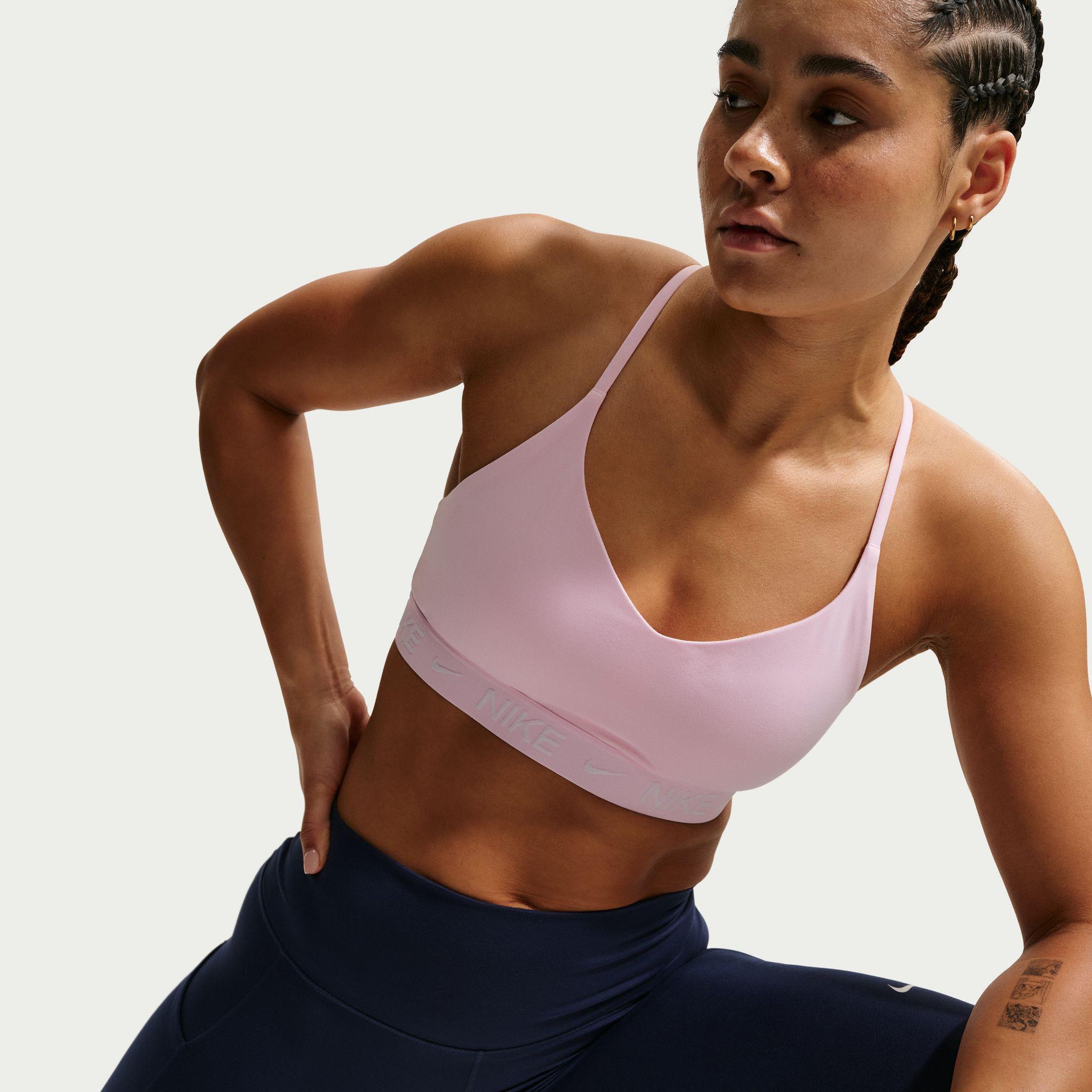 Nike Dri-Fit Indy Hafif Destekli Kadın Pembe Bra