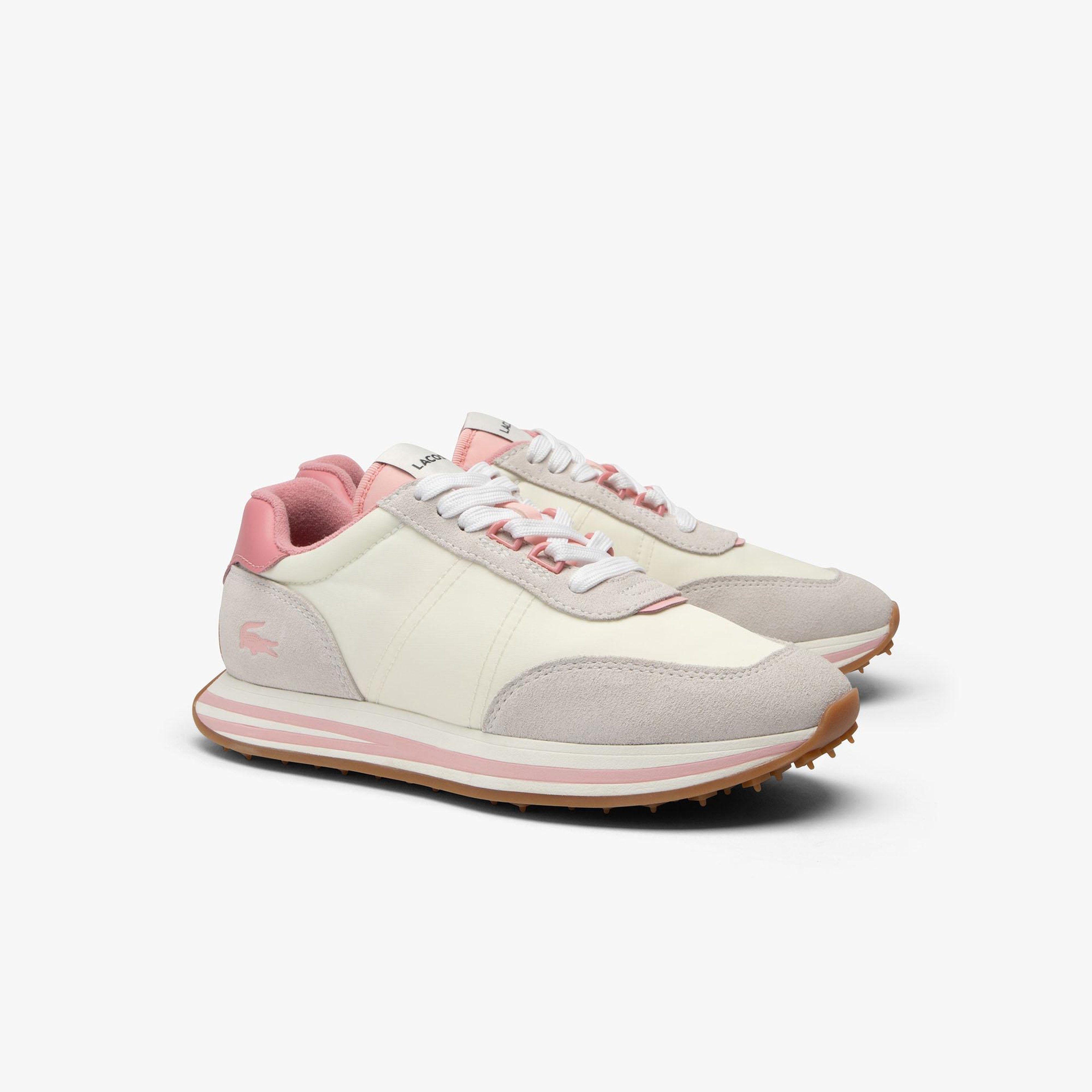 Lacoste L-Spin Stripe Sole Kadın Bej Sneaker