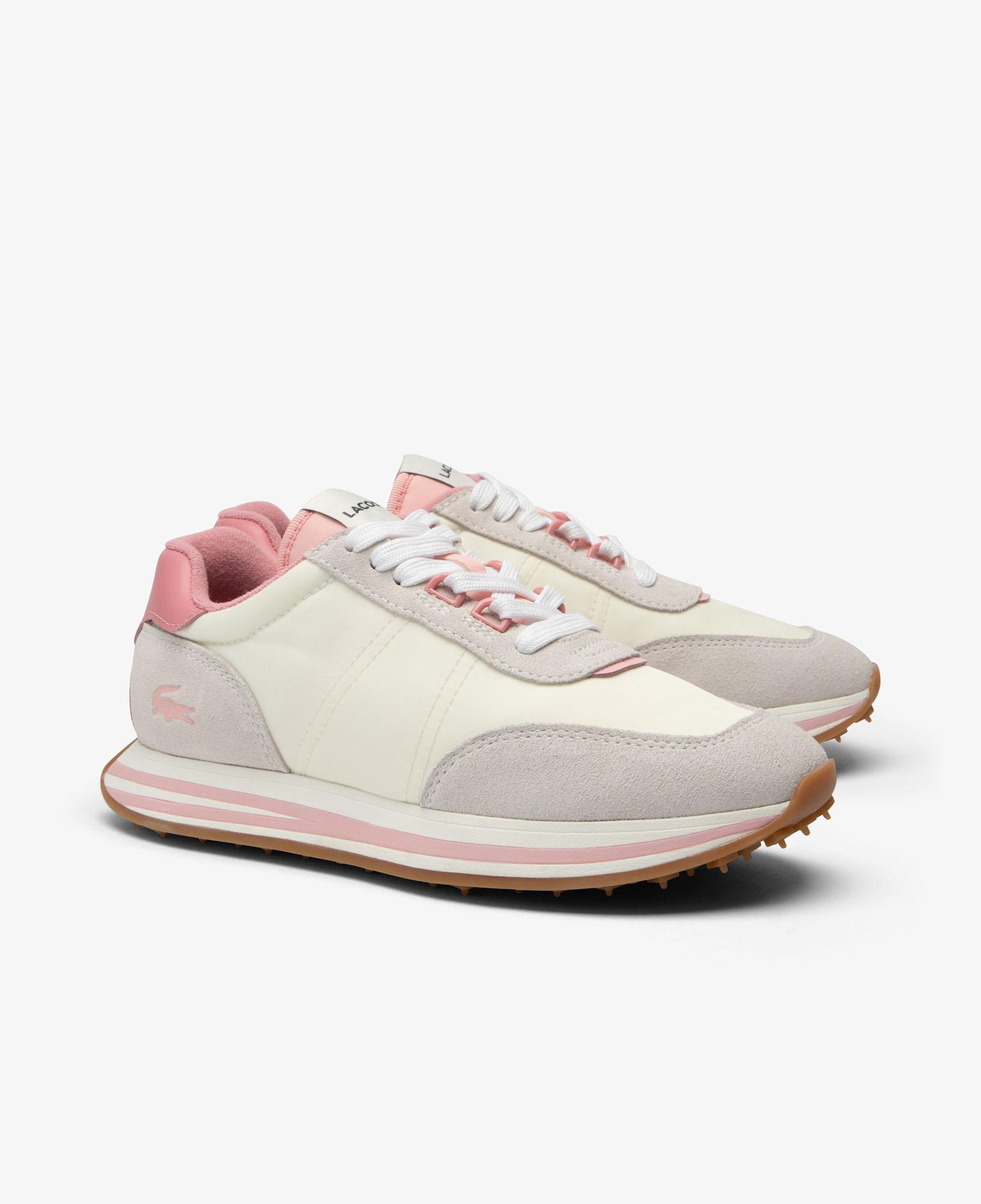 Lacoste L-Spin Stripe Sole Kadın Bej Spor Ayakkabı