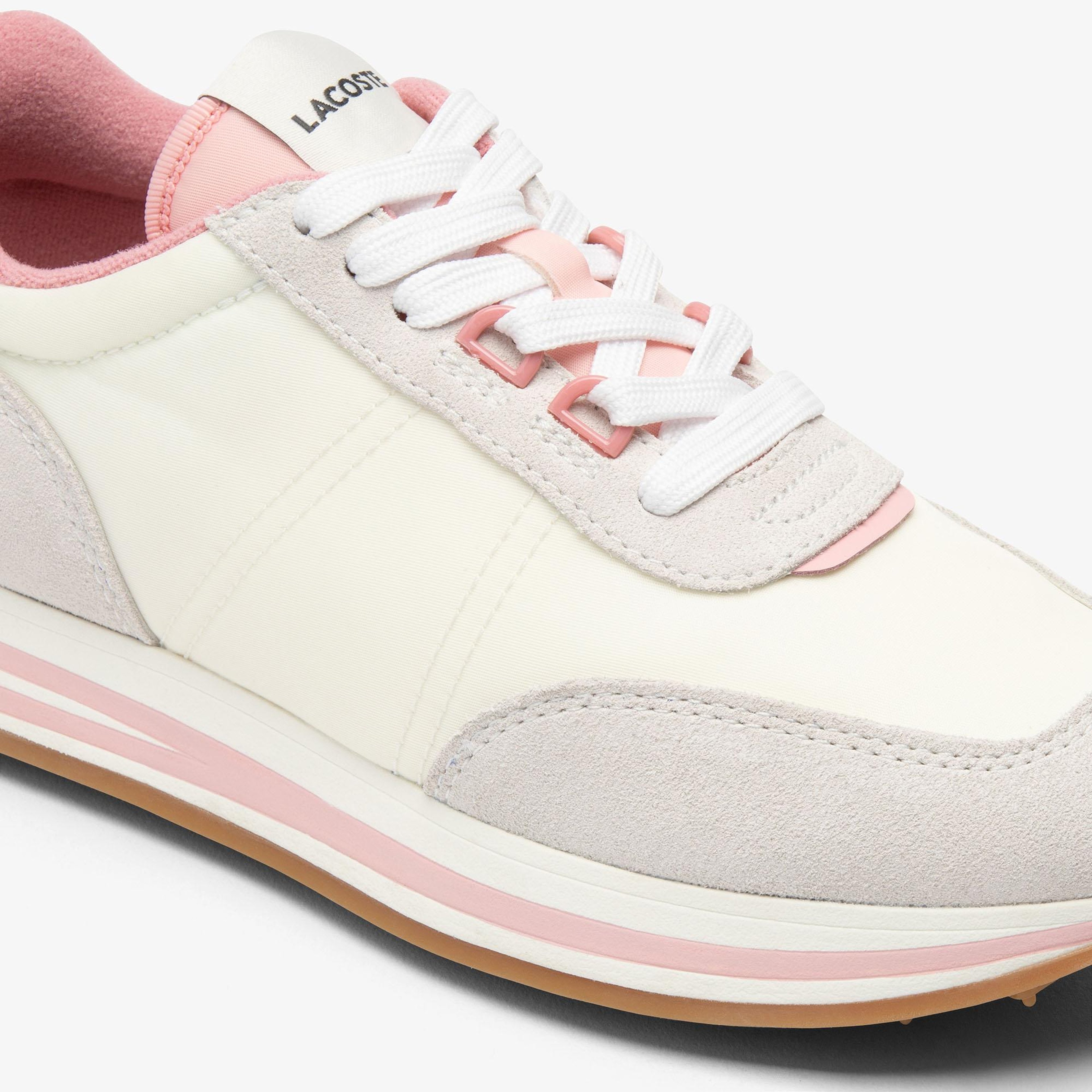 Lacoste L-Spin Stripe Sole Kadın Bej Sneaker