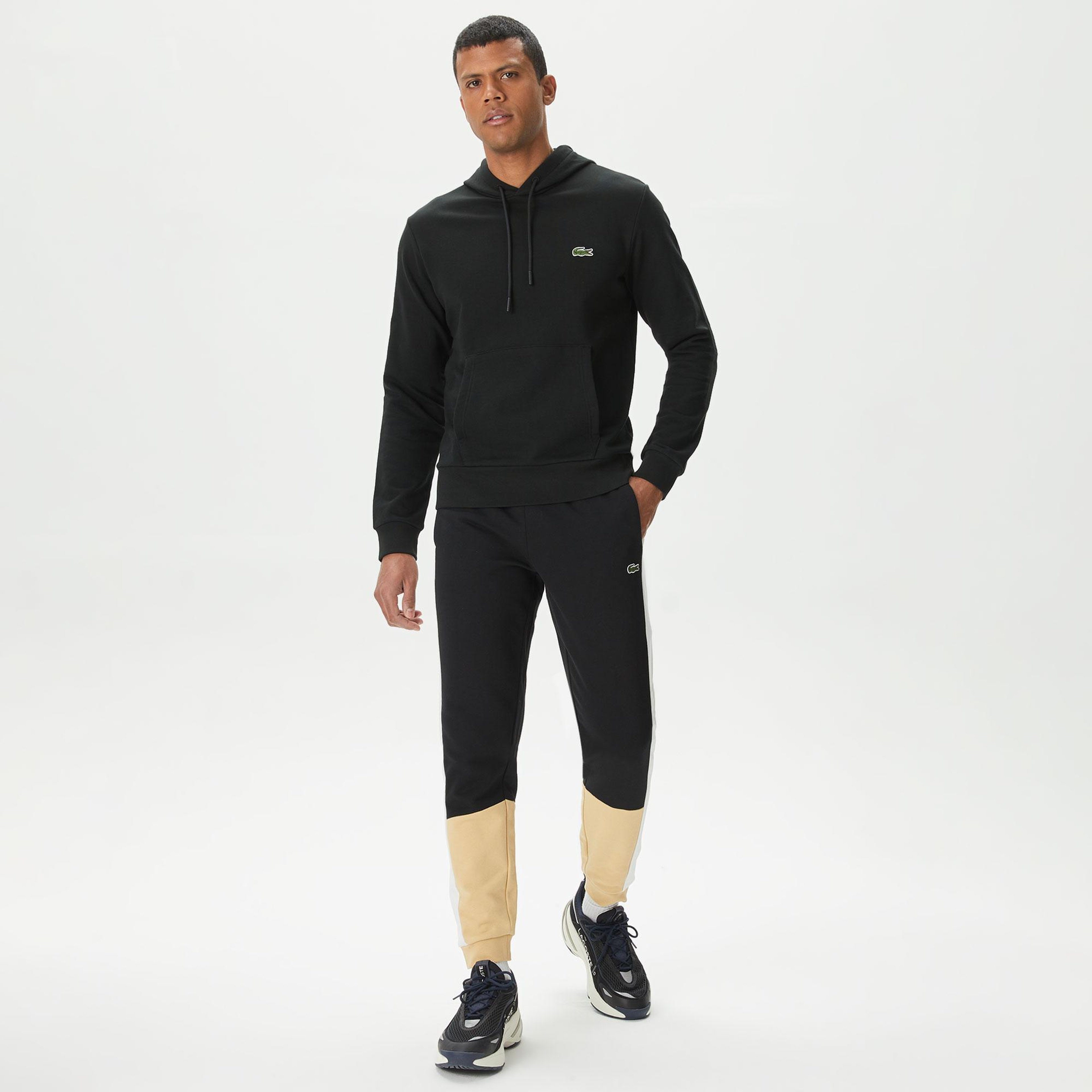 Erkek Regular Fit Renk Bloklu Siyah Eşofman Altı