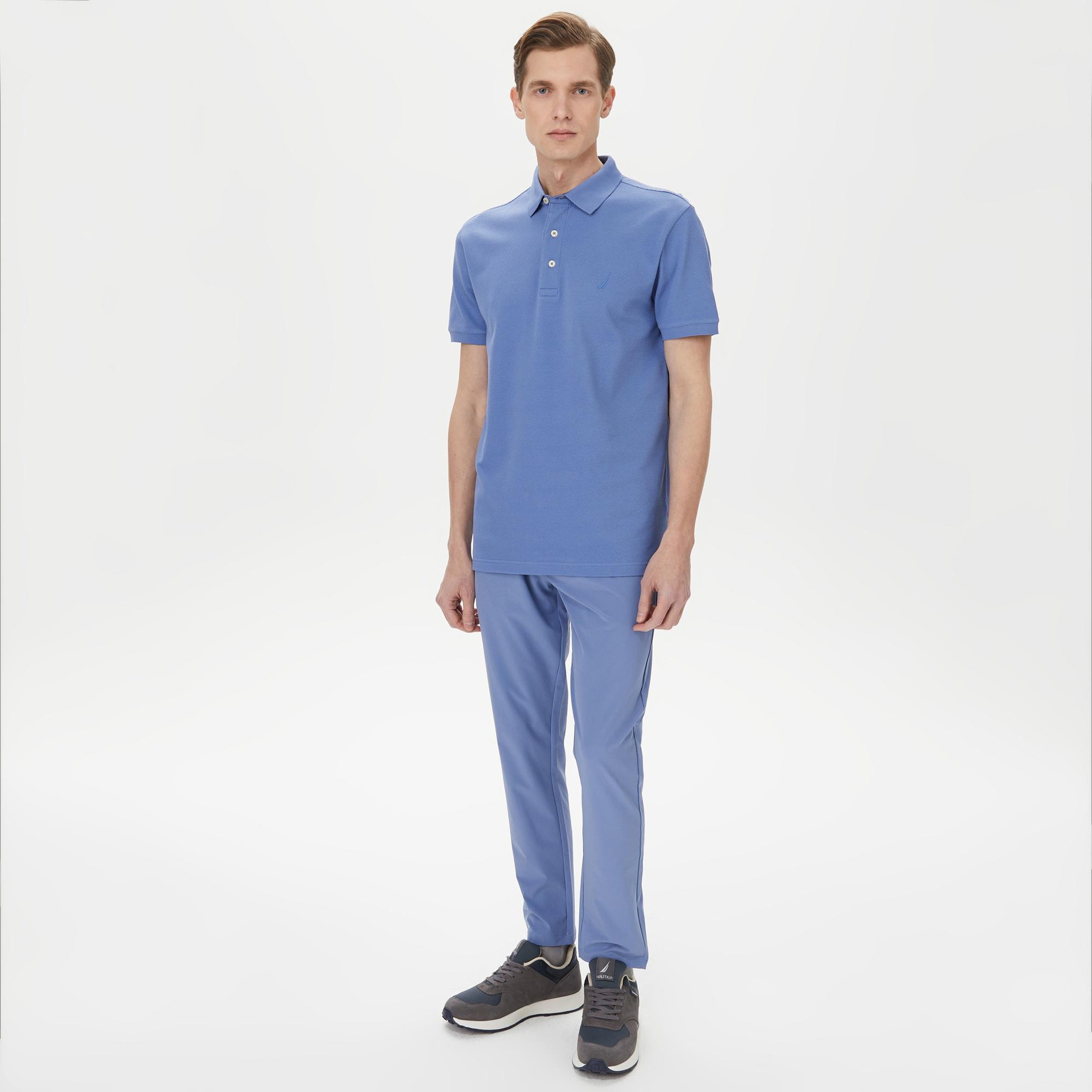 Nautica Erkek Mavi Slim Fit Kısa Kollu Polo Yaka T-Shirt