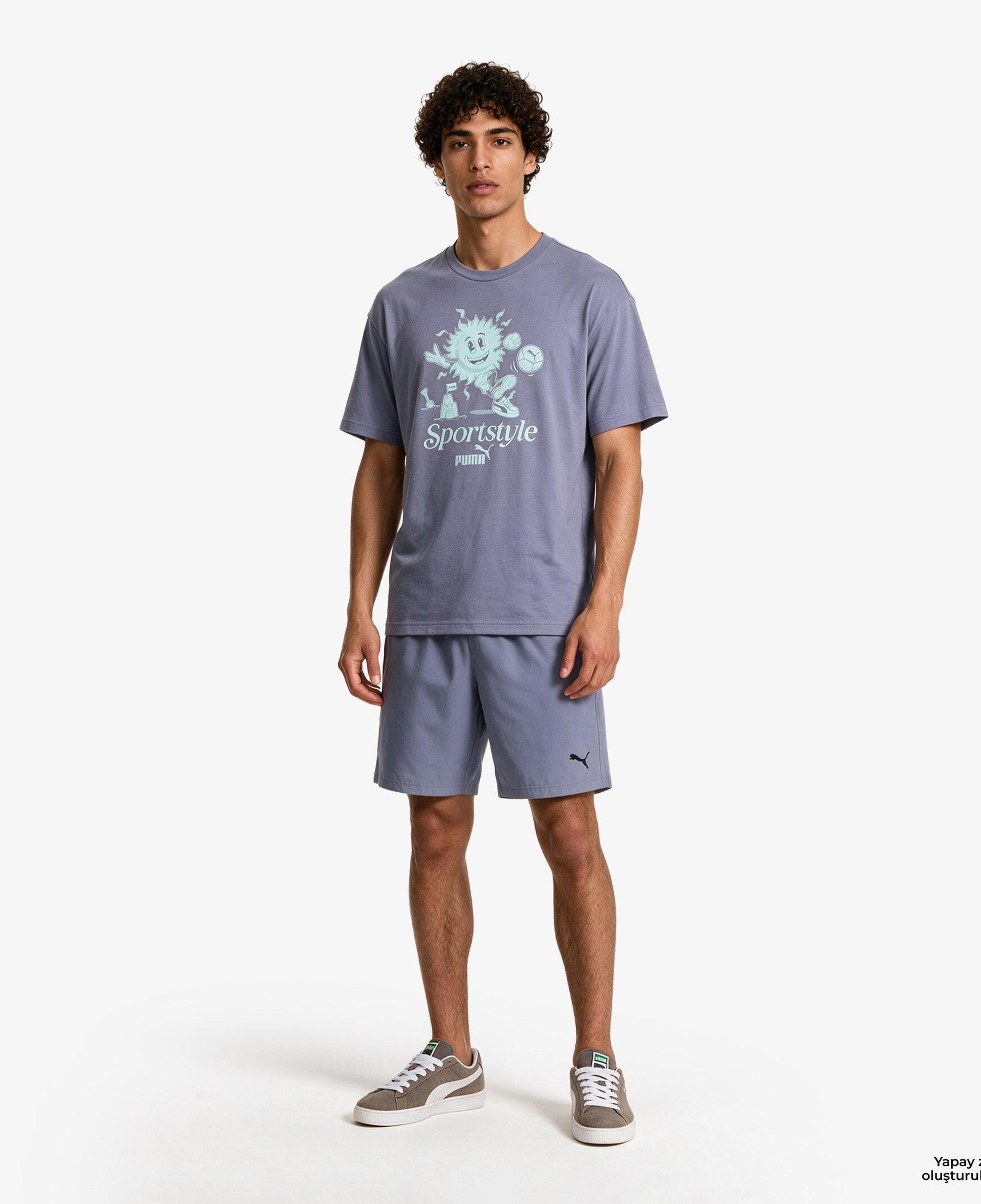 Puma Graphic Erkek Gri T-Shirt