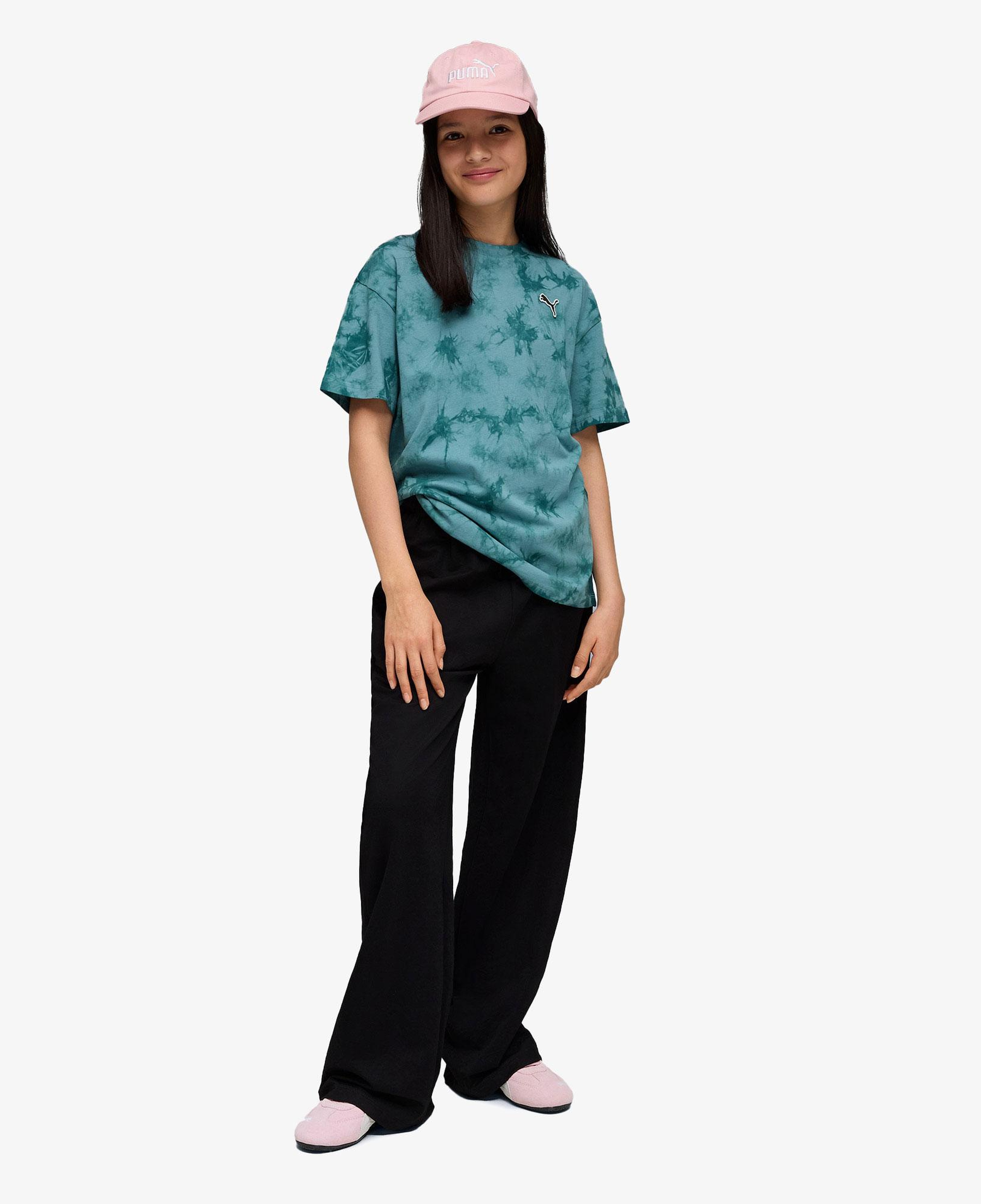 Puma Essentials Relaxed Tie-Dye Çocuk Yeşil T-Shirt