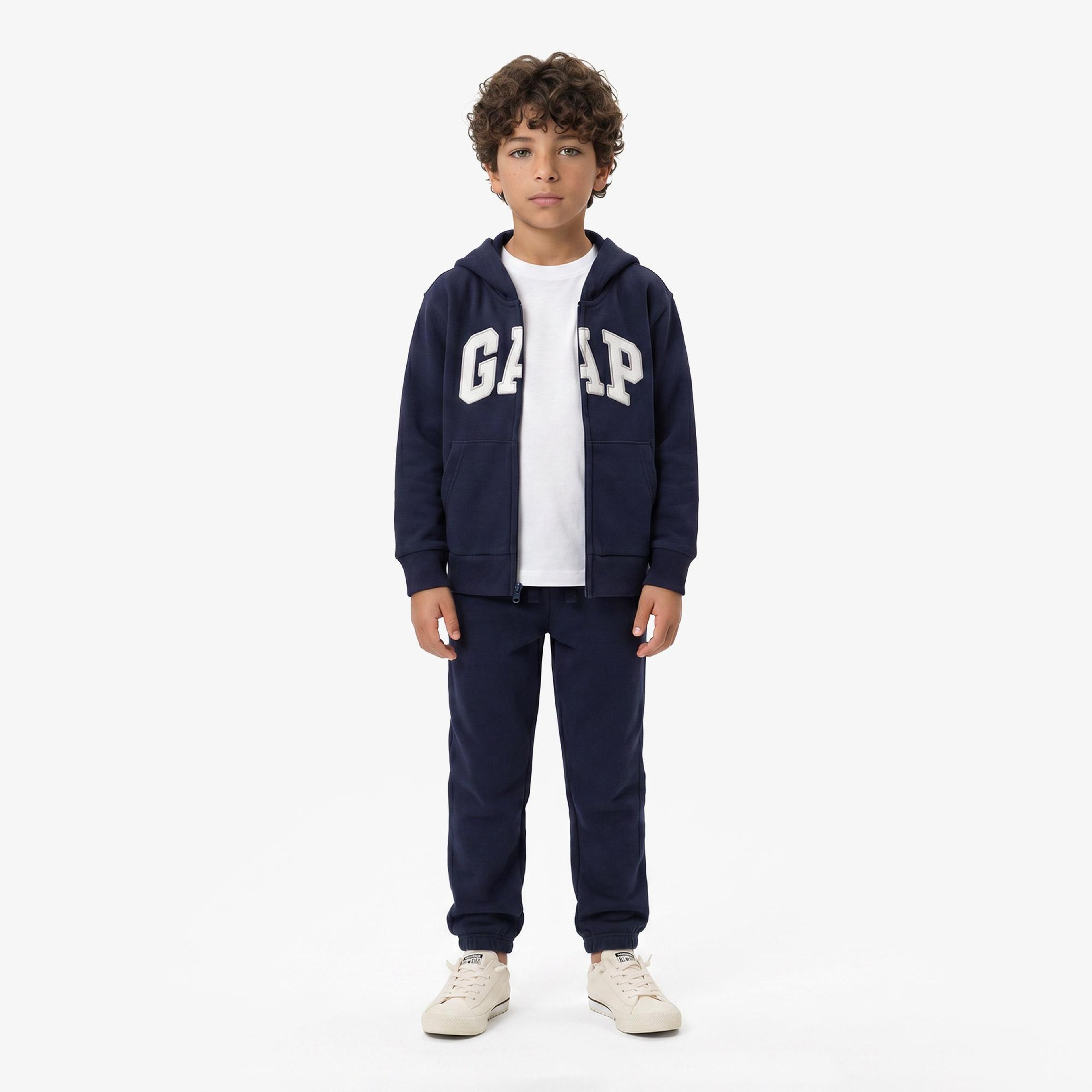 Gap Relaxed Fit Fermuarlı Çocuk Lacivert Sweatshirt