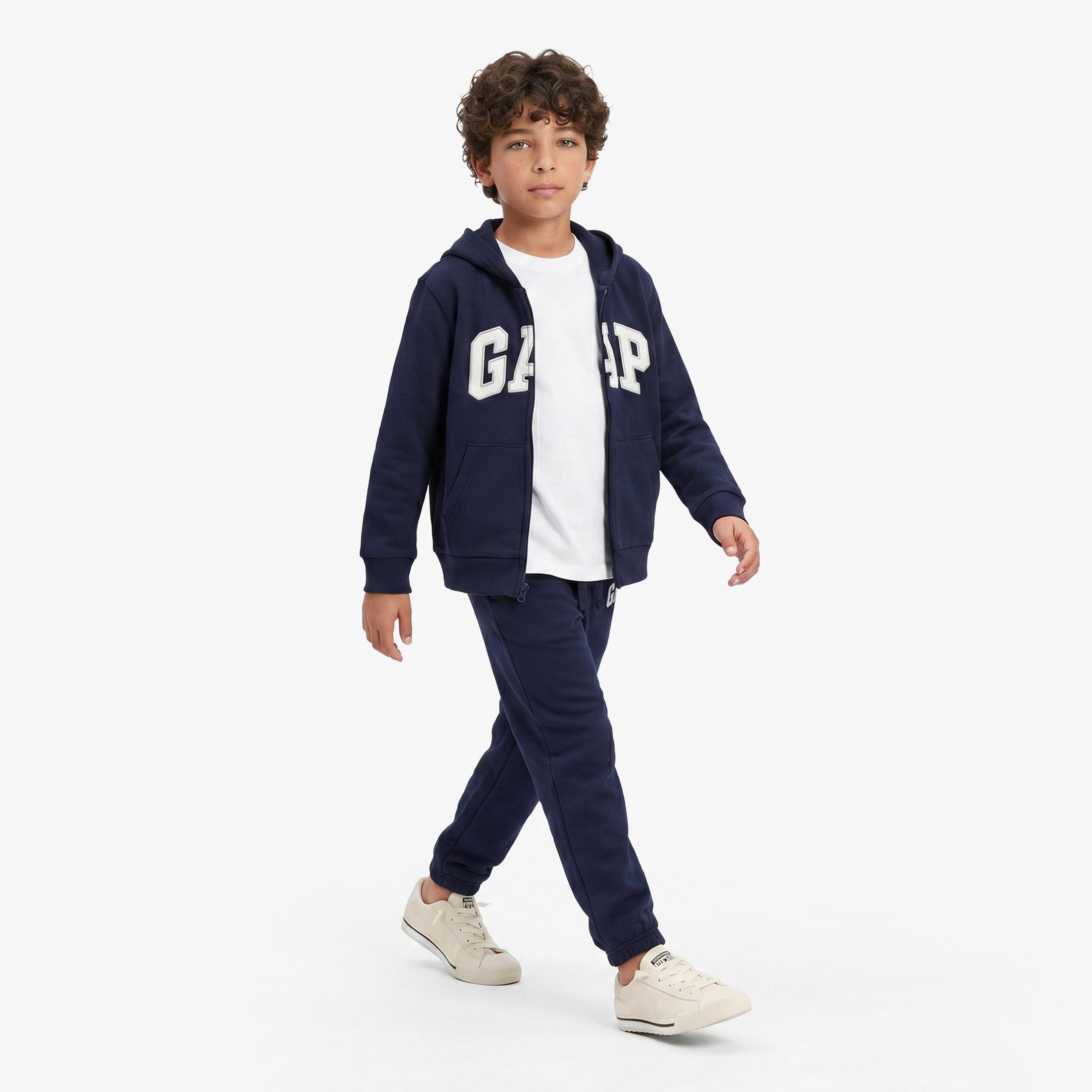Gap Relaxed Fit Fermuarlı Çocuk Lacivert Sweatshirt
