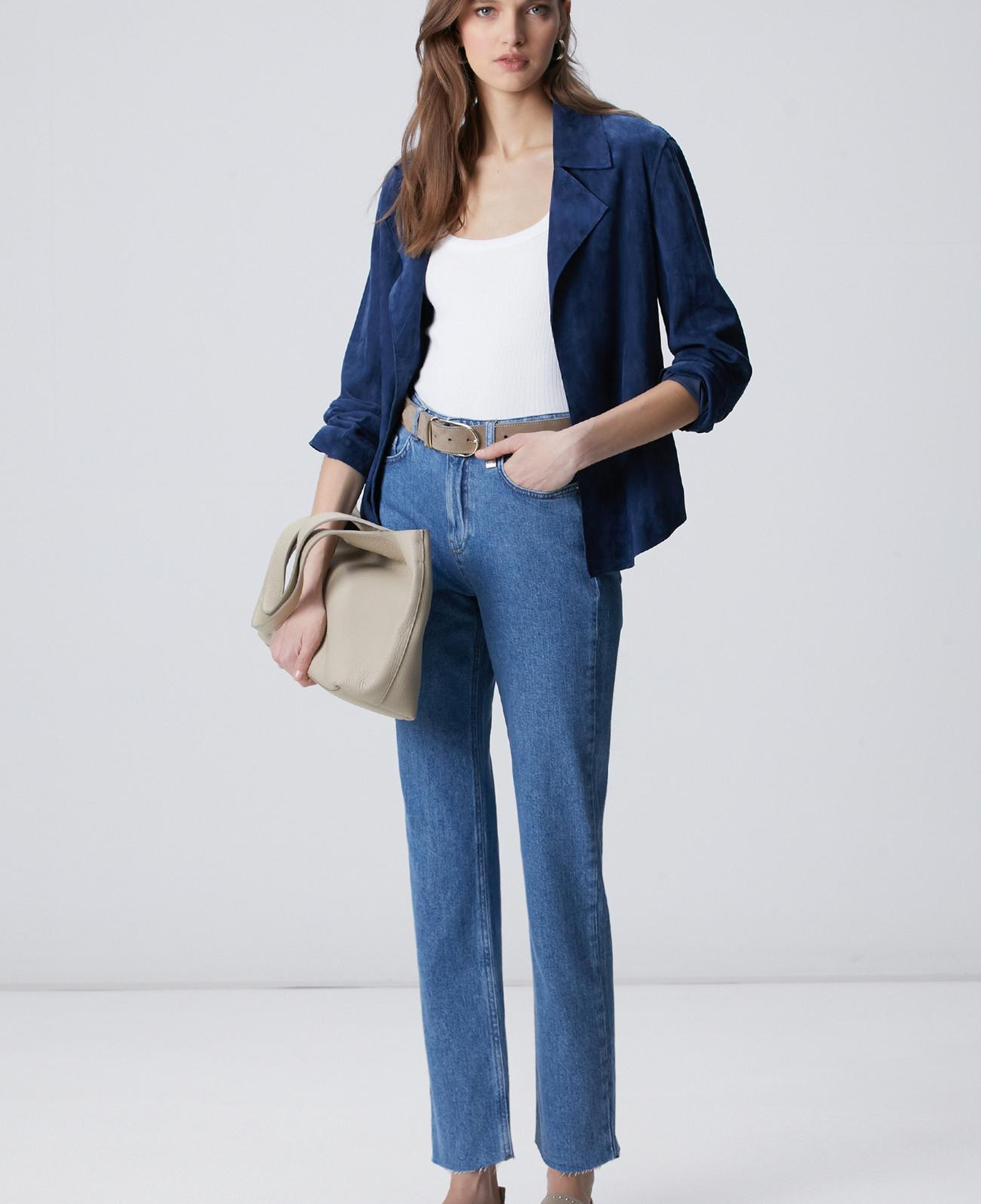Network Kadın Slim Fit Açık Indigo Mavi Denim Pantolon