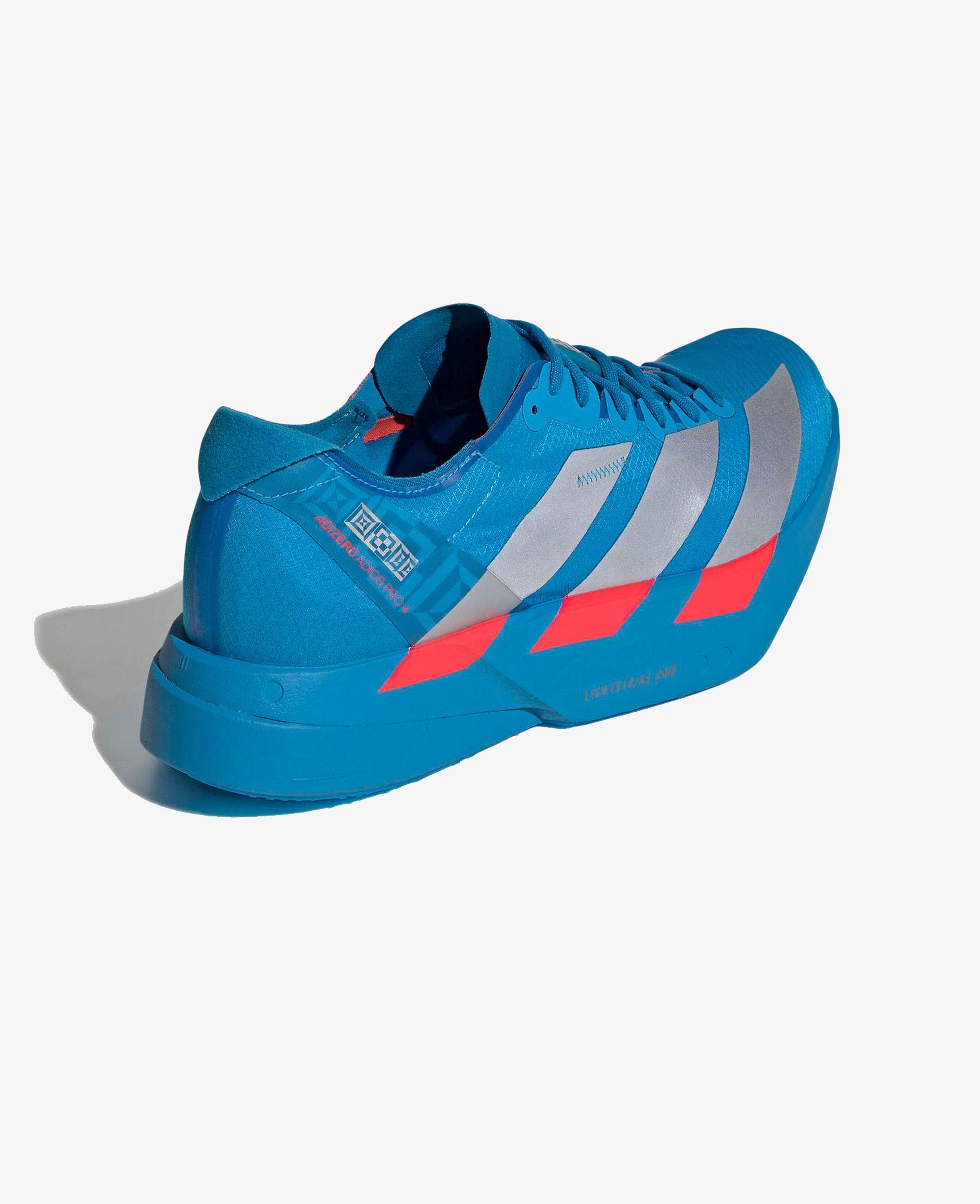 adidas Adizero Adios Pro 4 Erkek Mavi Koşu Ayakkabısı