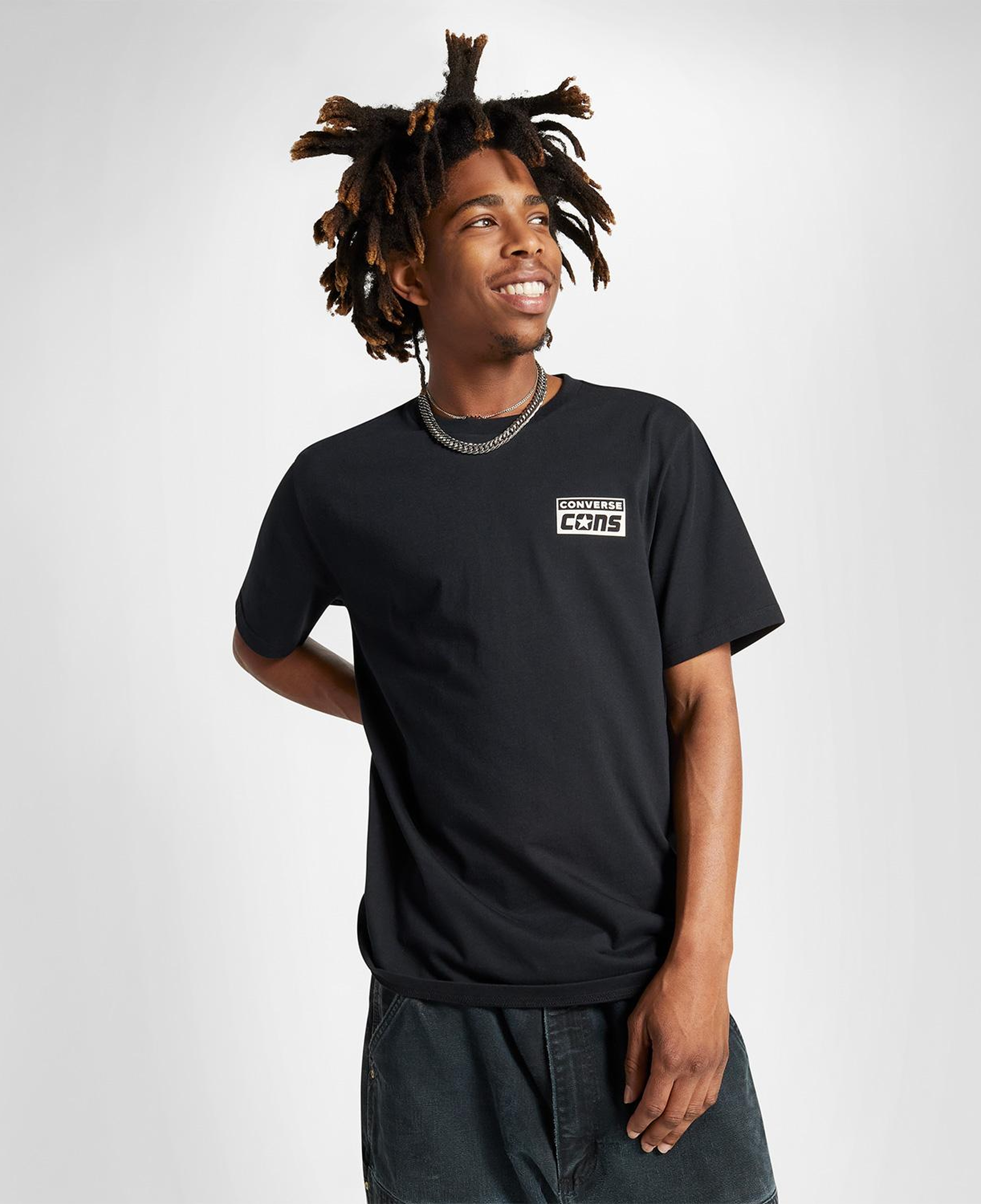 Converse Cons Graphic Erkek Siyah T-Shirt