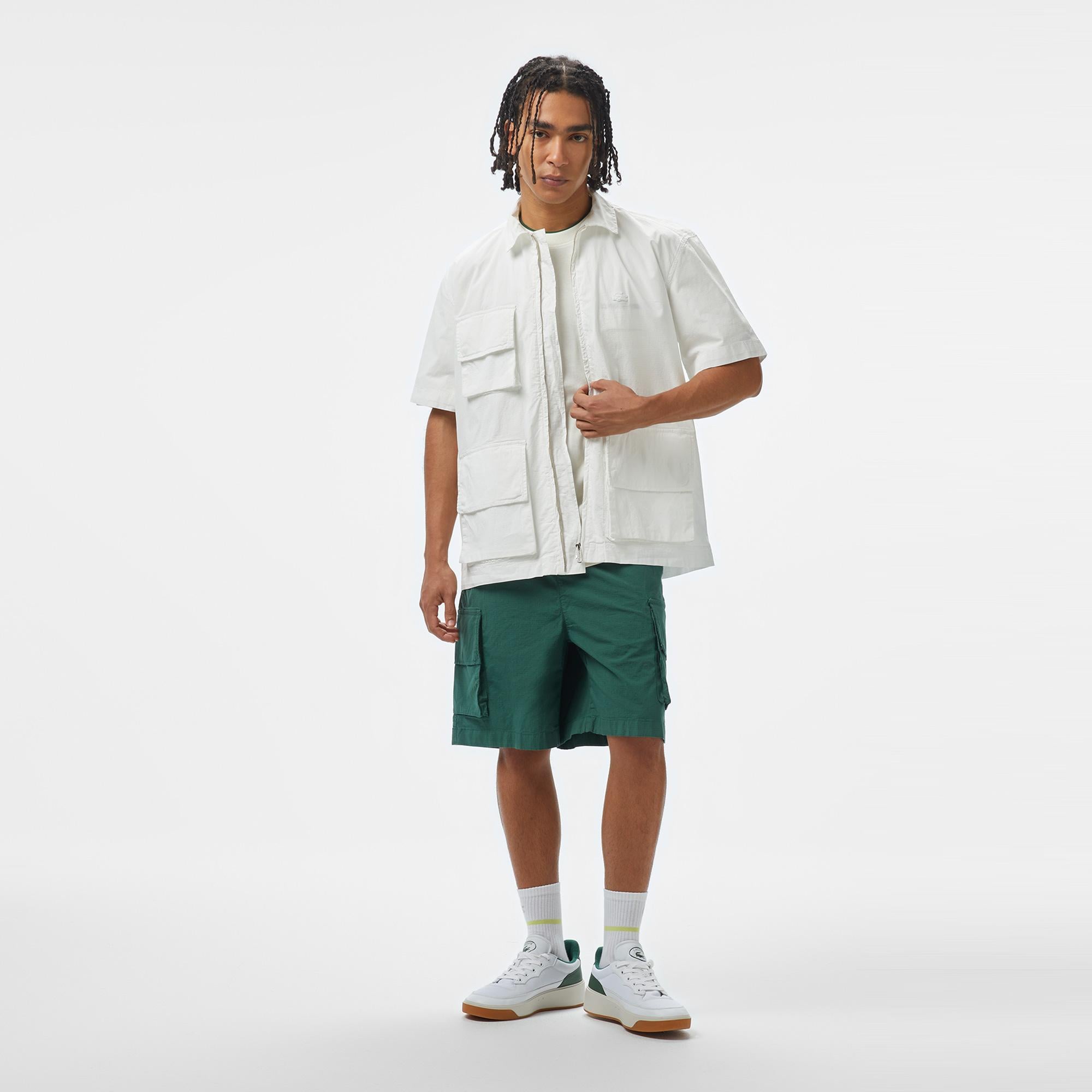 House of SuperStep x Lacoste Erkek Beyaz Gömlek