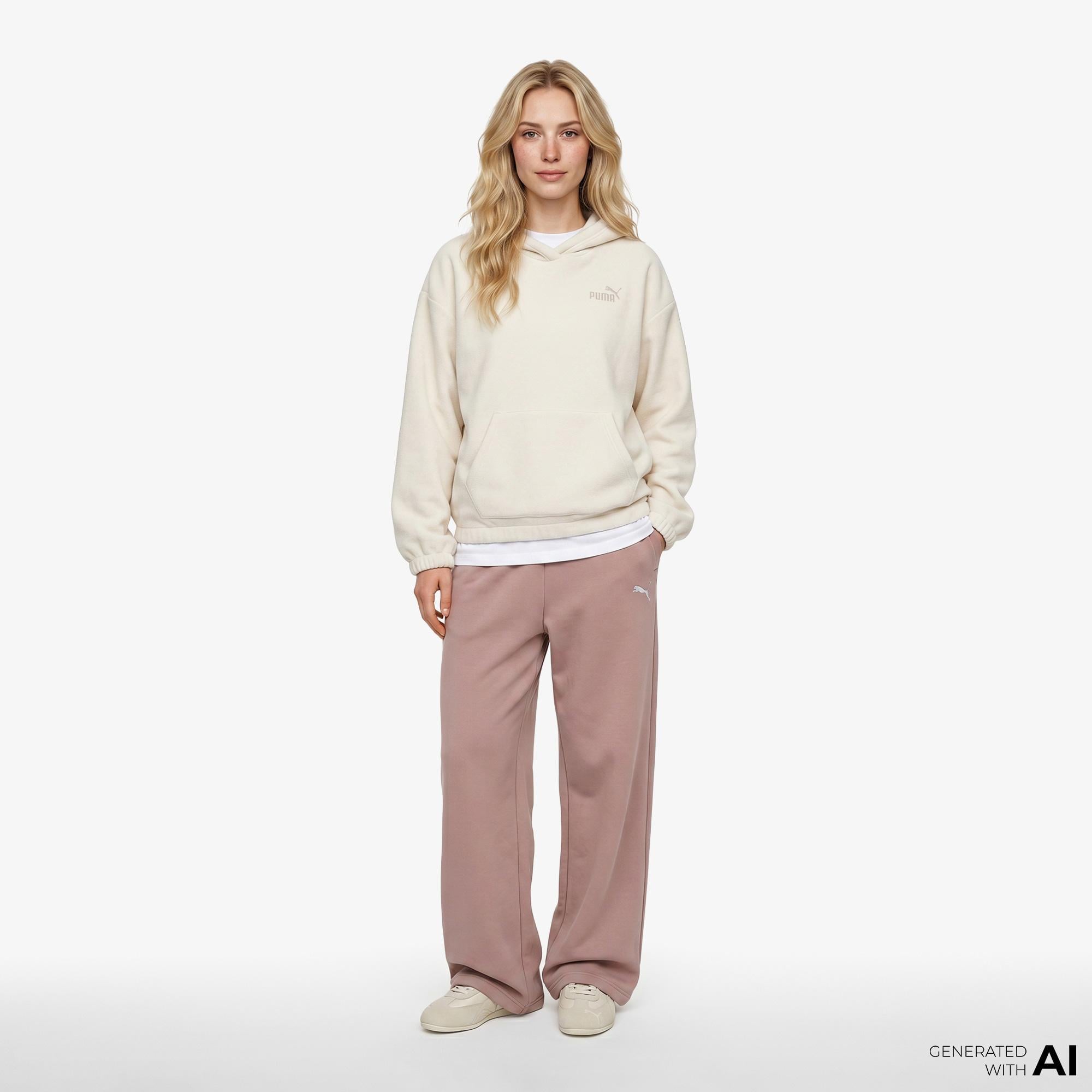 Puma Essentials Elevated Kadın Bej Günlük Sweatshirt