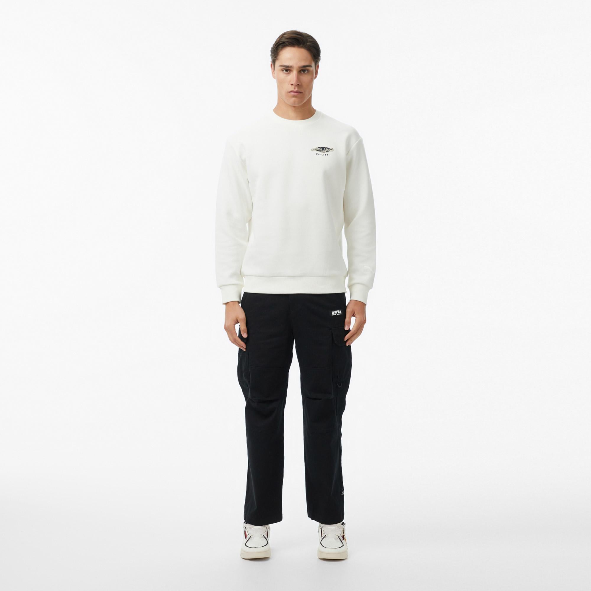 Anta You Are The Ping To My Pong Erkek Beyaz Sweatshirt