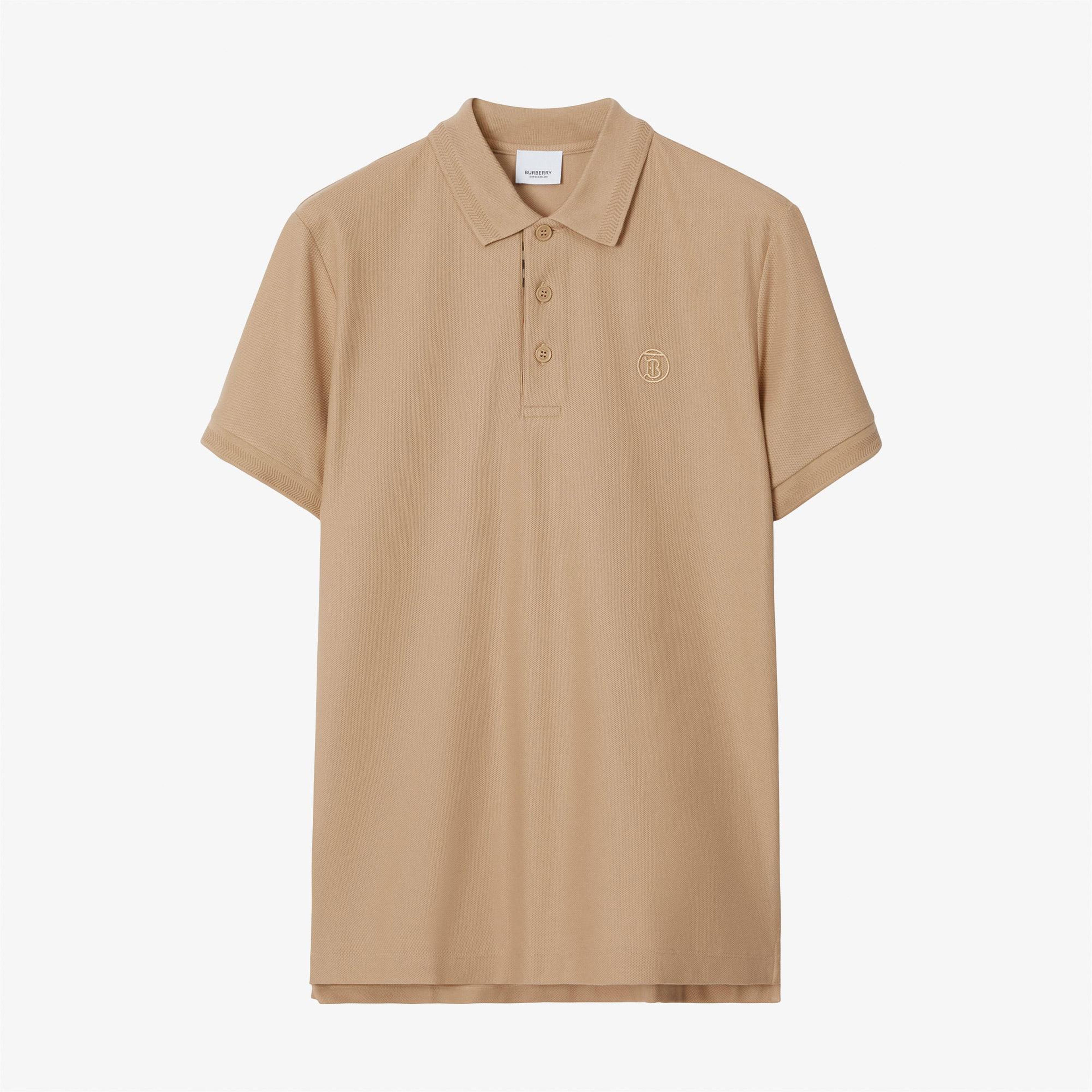 Burberry Eddie Cotton Erkek Bej Polo
