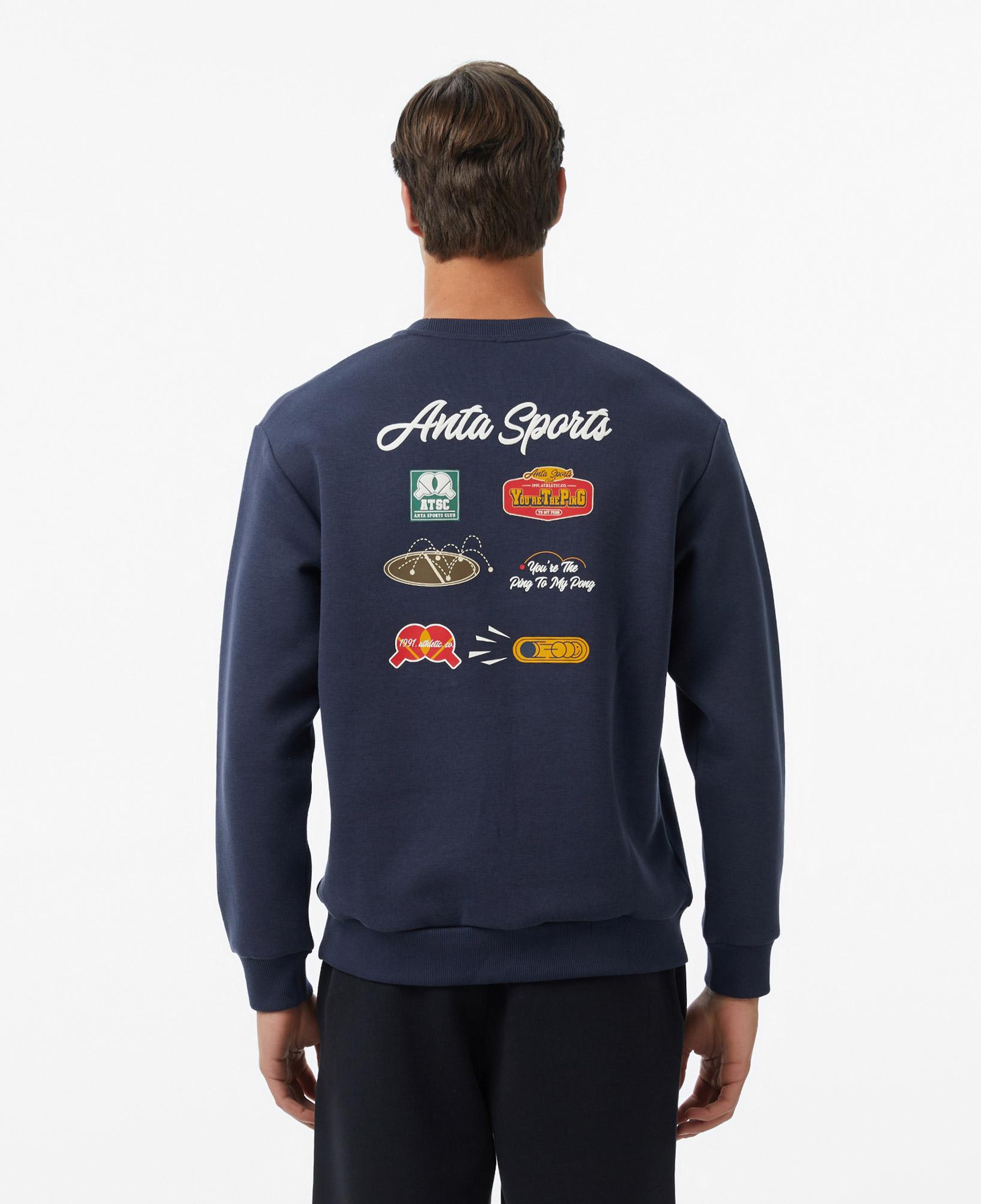 Anta You Are The Ping To My Pong Erkek Mavi Sweatshirt