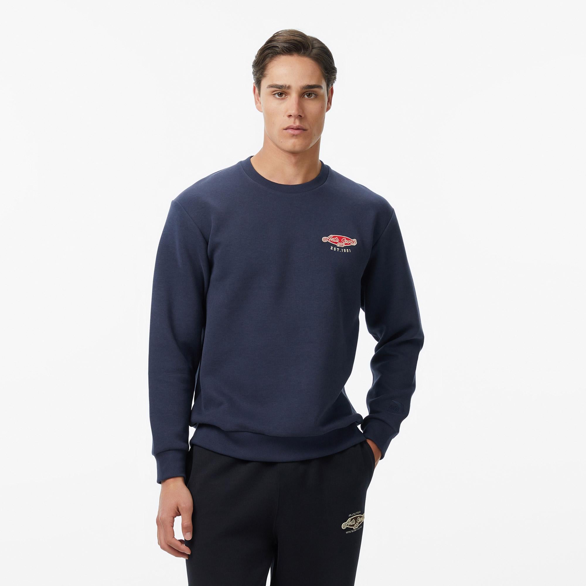 Anta You Are The Ping To My Pong Erkek Mavi Sweatshirt