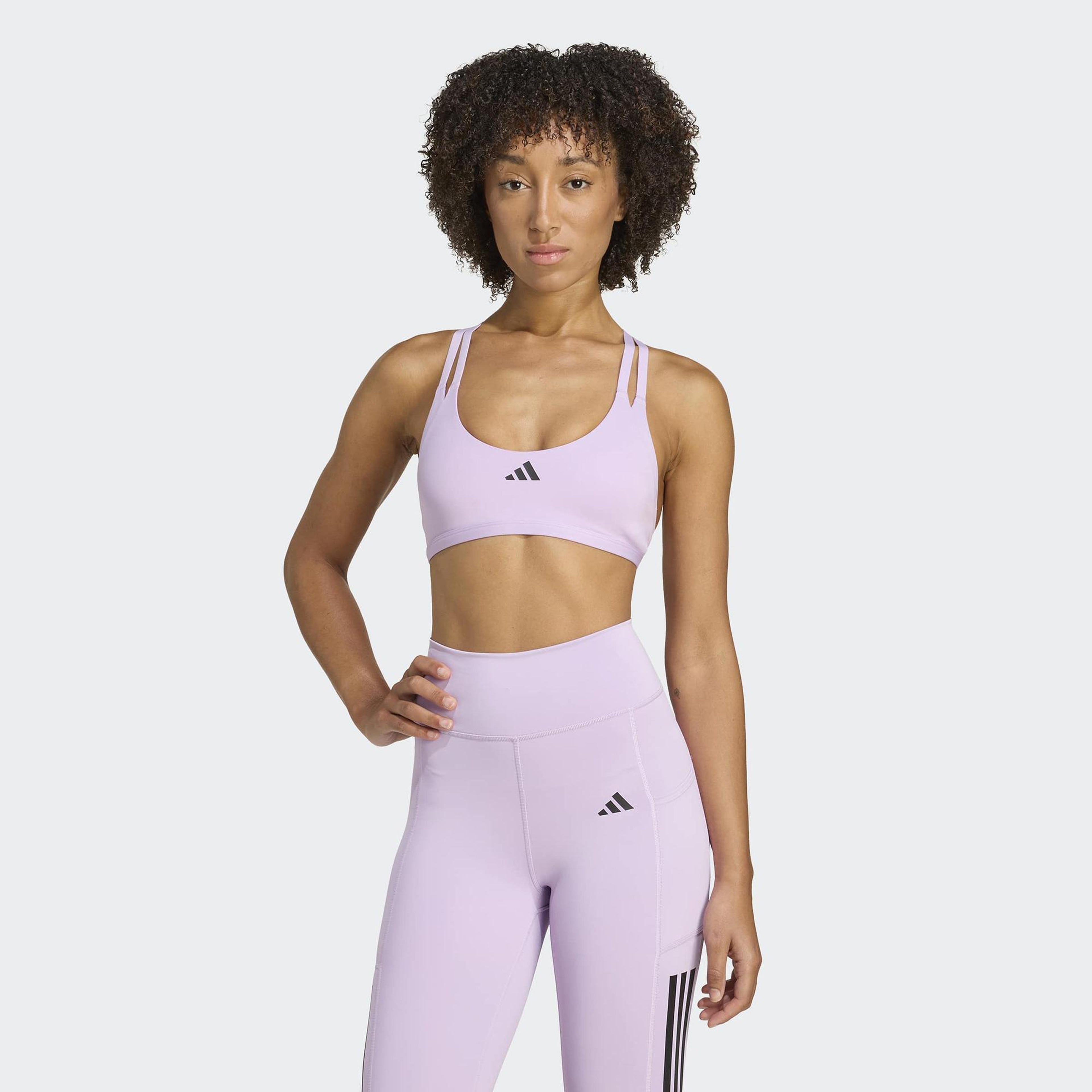 adidas Aeroimpact Luxe Training Light Support Kadın Mor Antrenman Bra