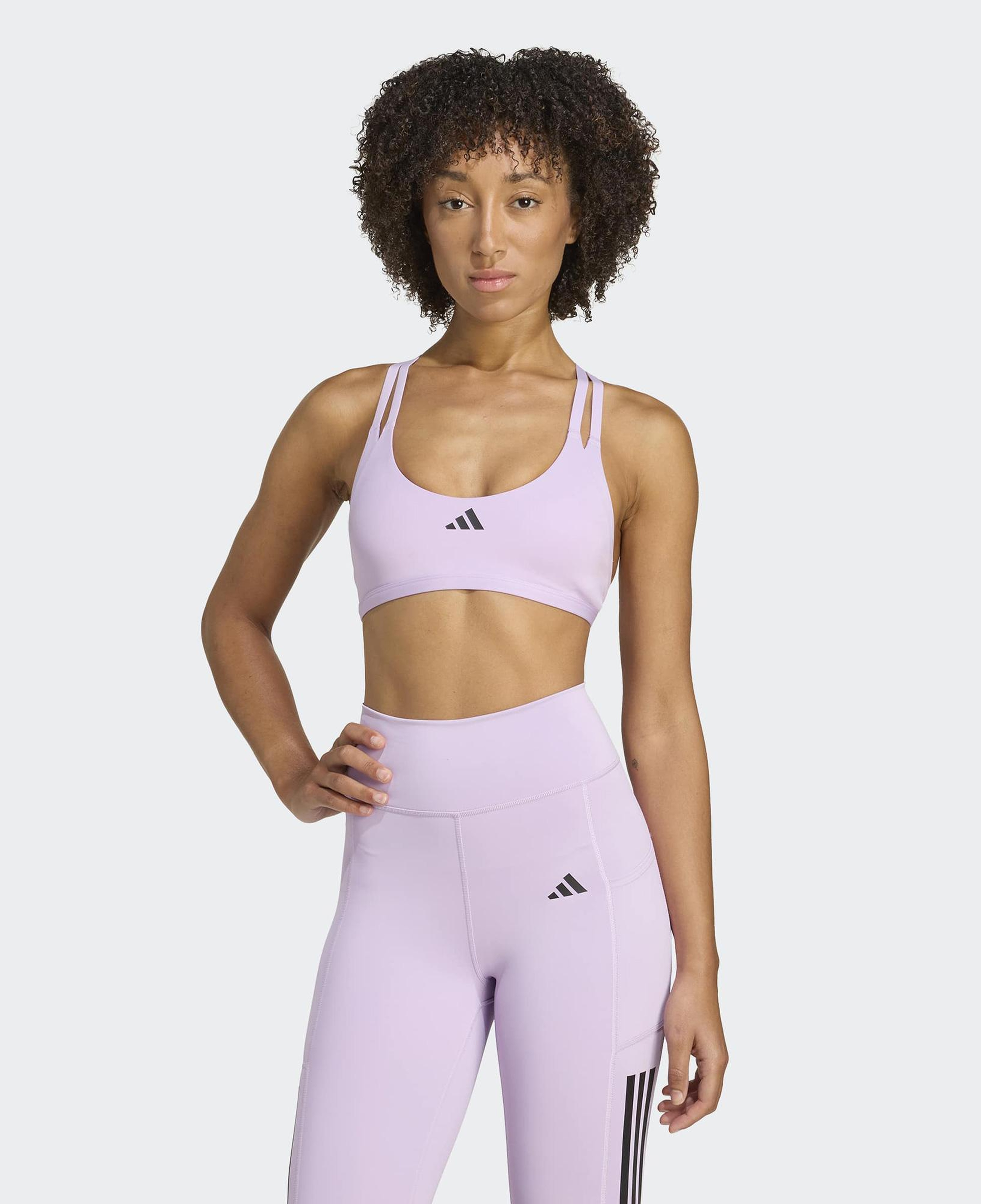 adidas Aeroimpact Luxe Training Light Support Kadın Mor Antrenman Bra