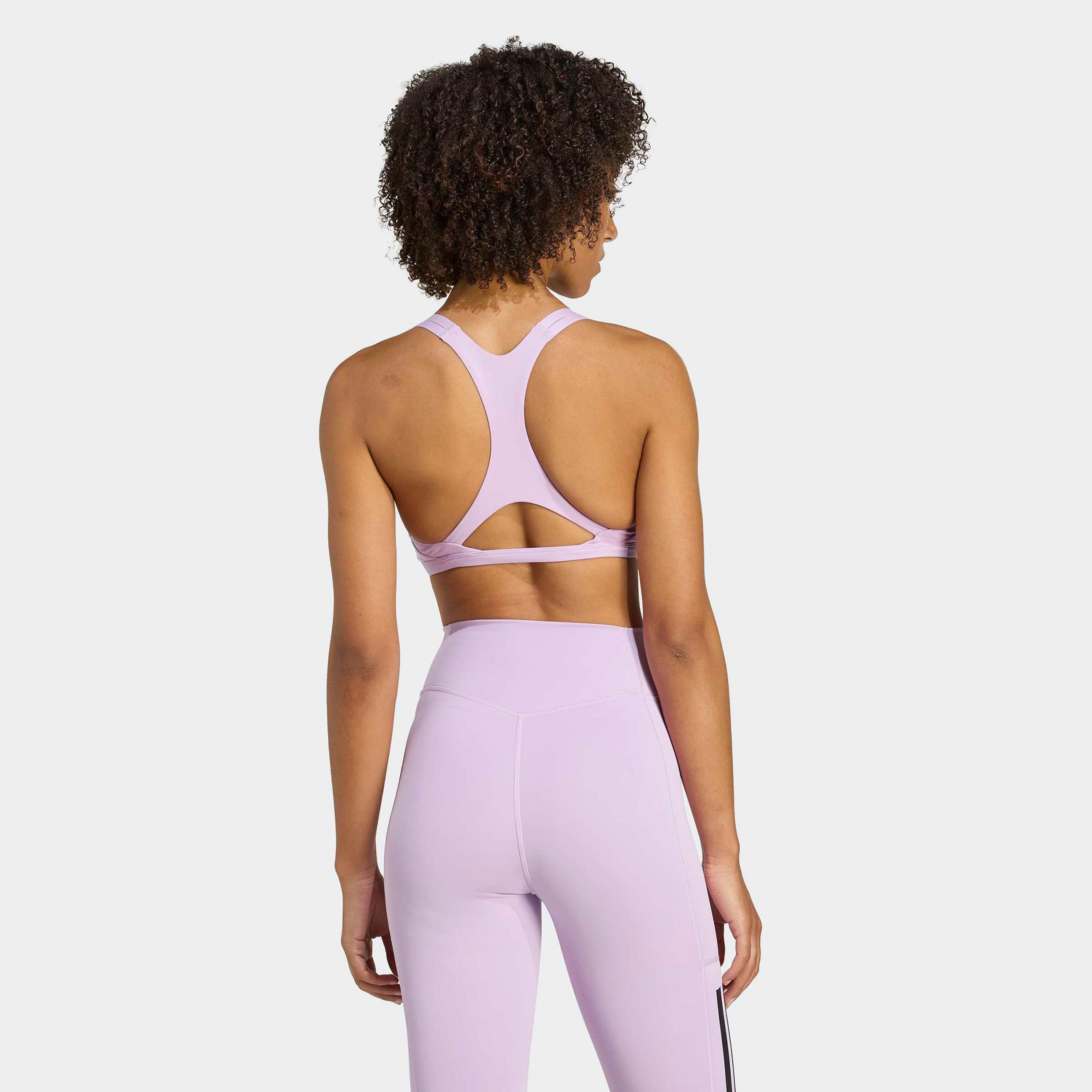 adidas Aeroimpact Luxe Training Light Support Kadın Mor Antrenman Bra