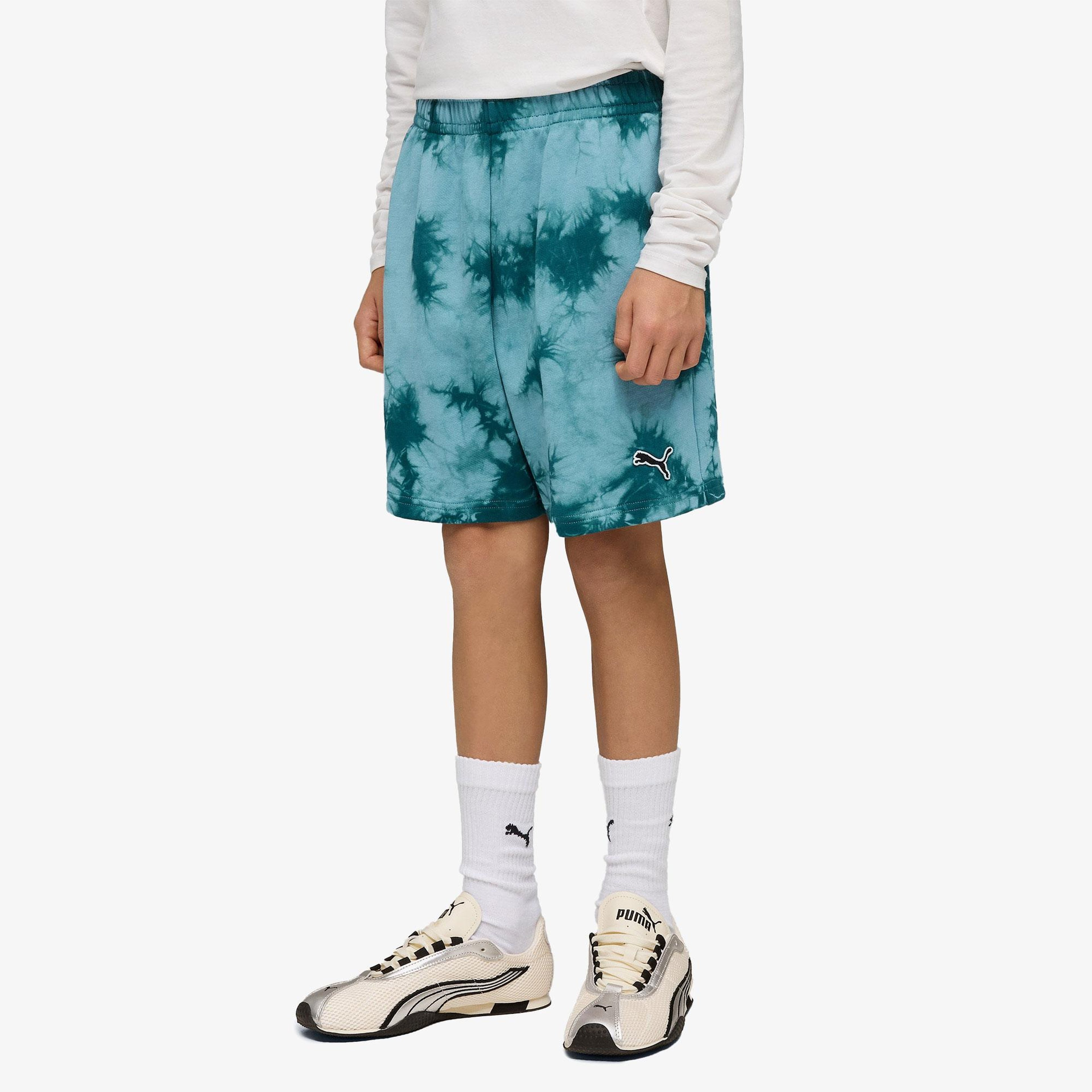 Puma Essentials Relaxed Tie-Dye Çocuk Yeşil Şort