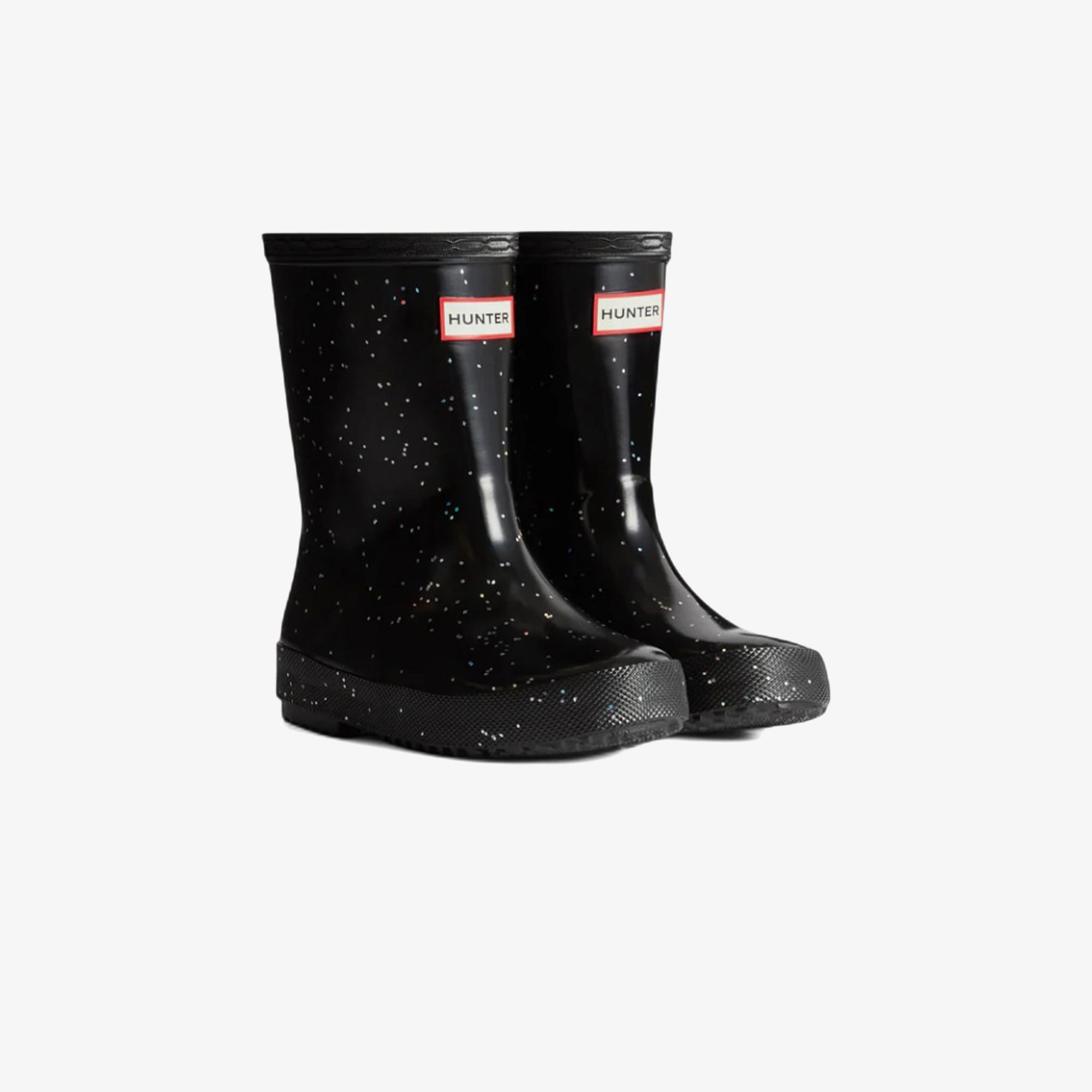 Hunter Originals Wellington Glitter Bebek Siyah Bot