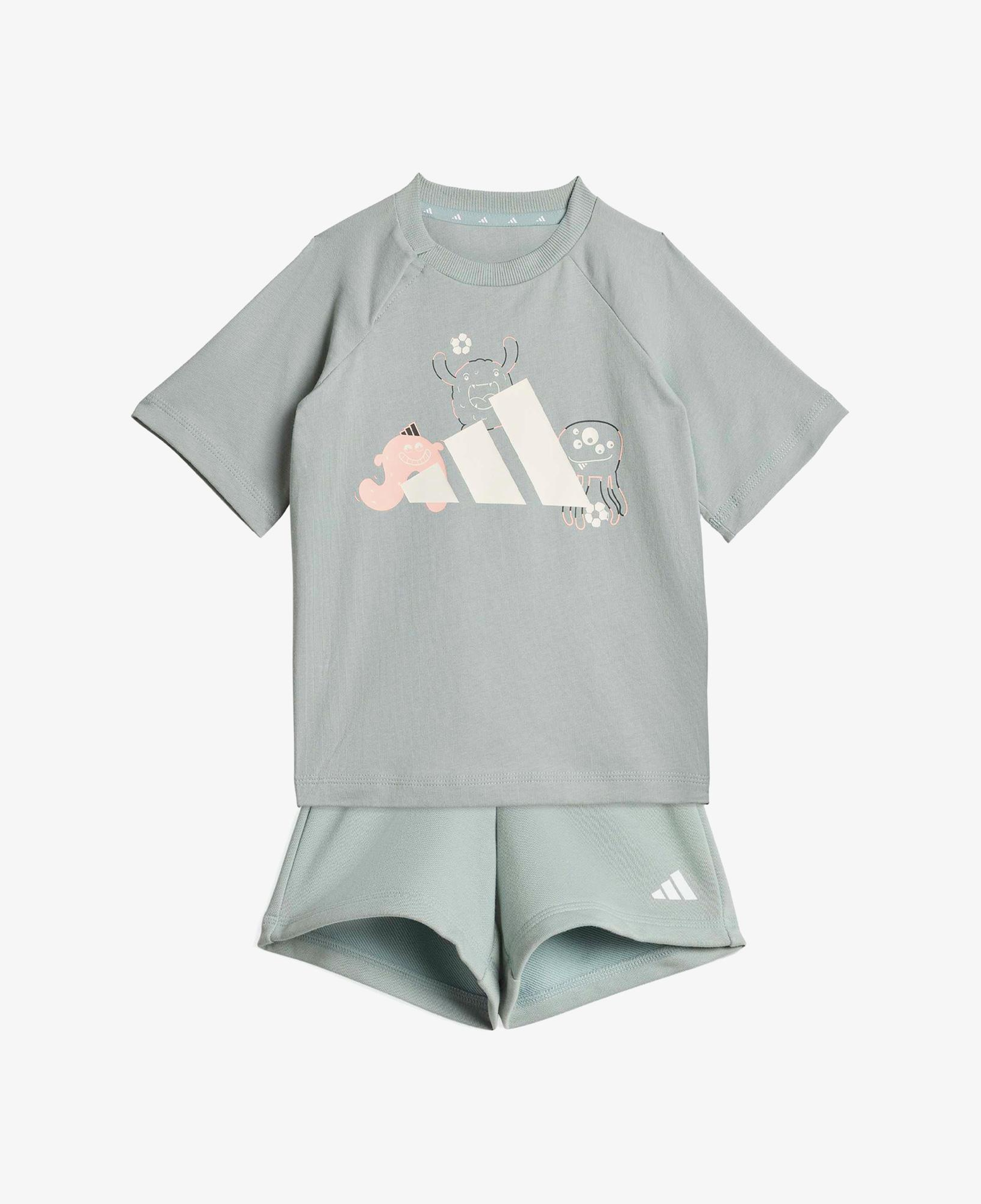 adidas Tironoster Set Çocuk Yeşil Şort Takımı