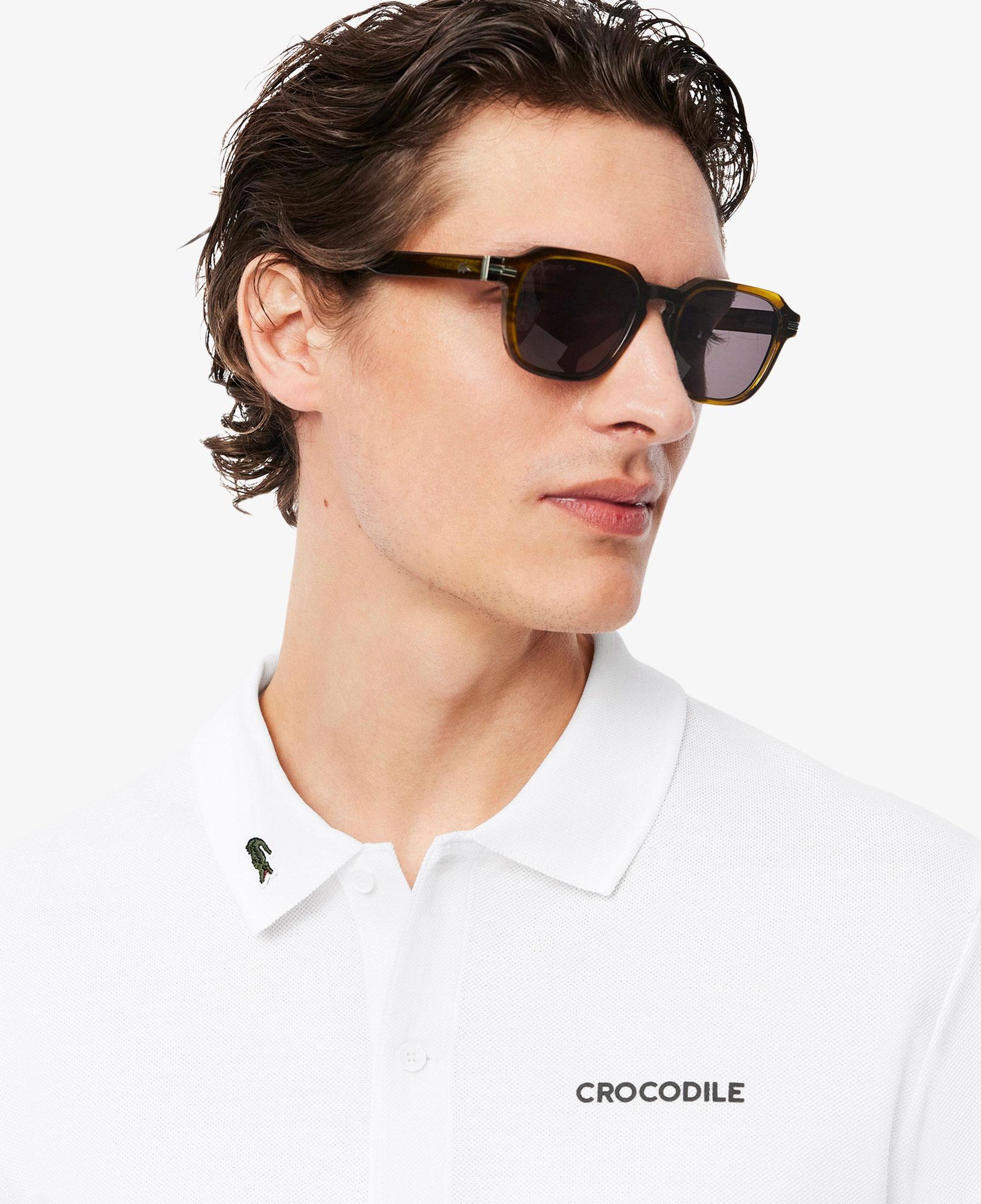 L.12.12 Erkek Regular Fit Baskılı Beyaz Polo