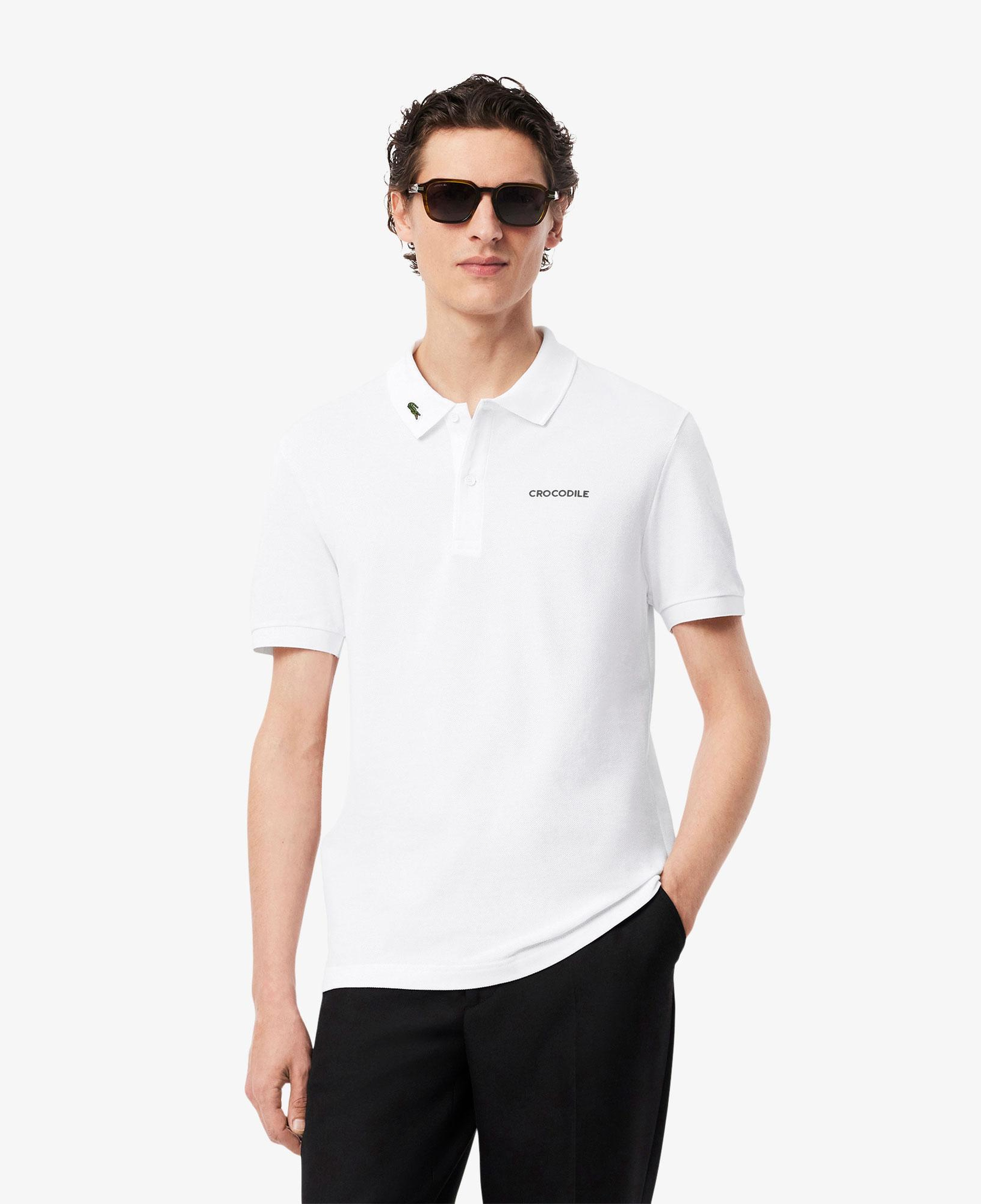 L.12.12 Erkek Regular Fit Baskılı Beyaz Polo