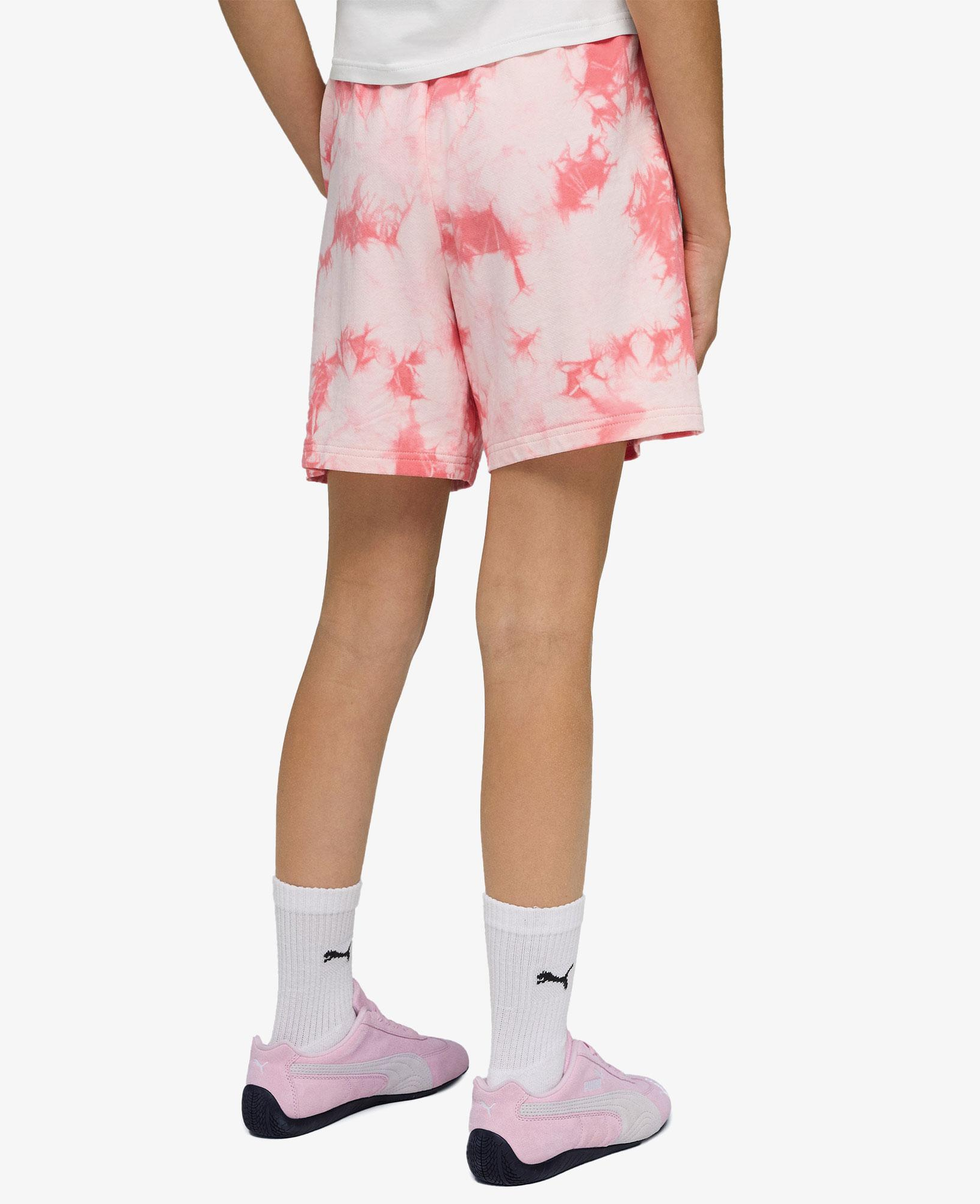 Puma Essentials Relaxed Tie-Dye Çocuk Pembe Şort