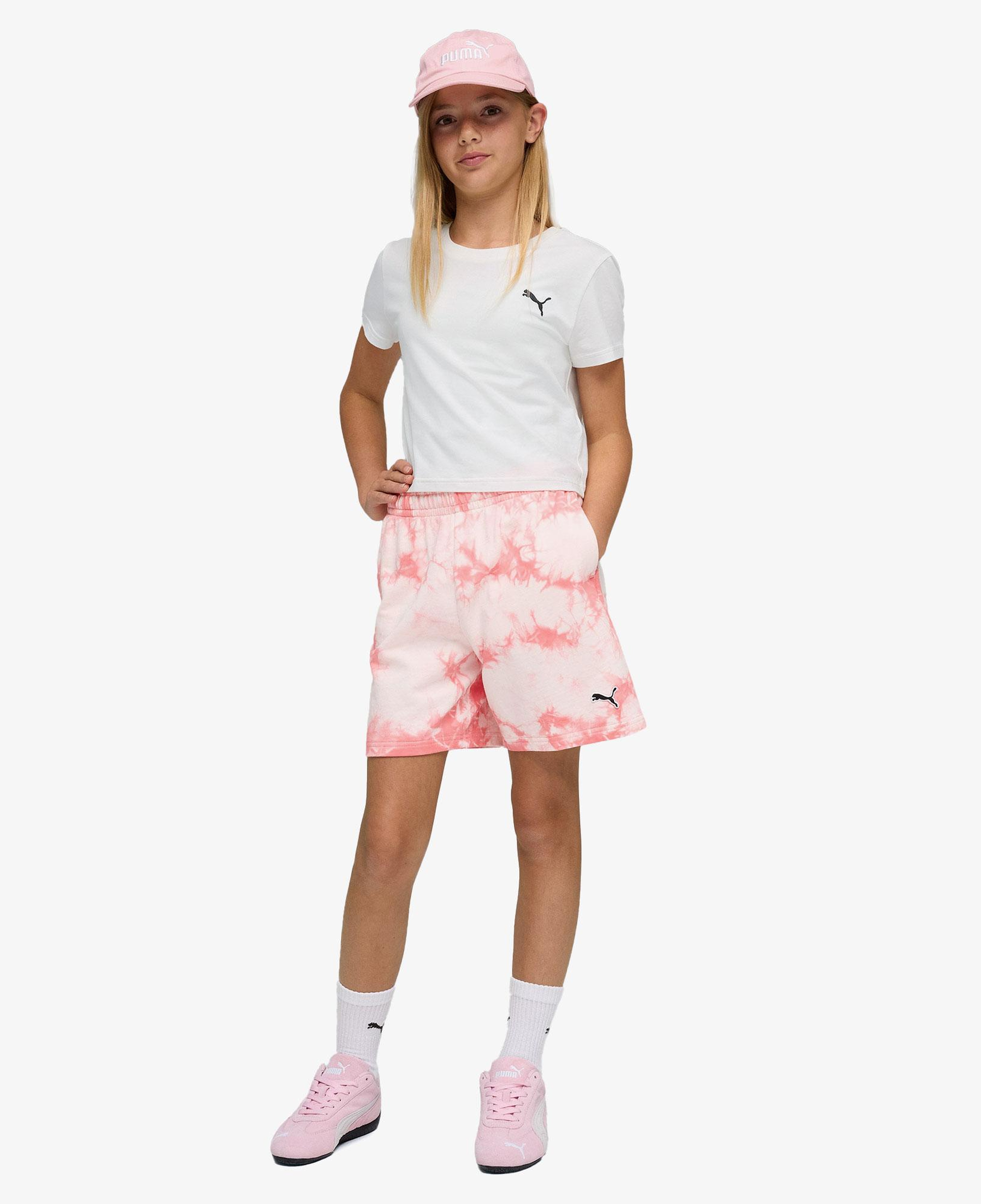 Puma Essentials Relaxed Tie-Dye Çocuk Pembe Şort