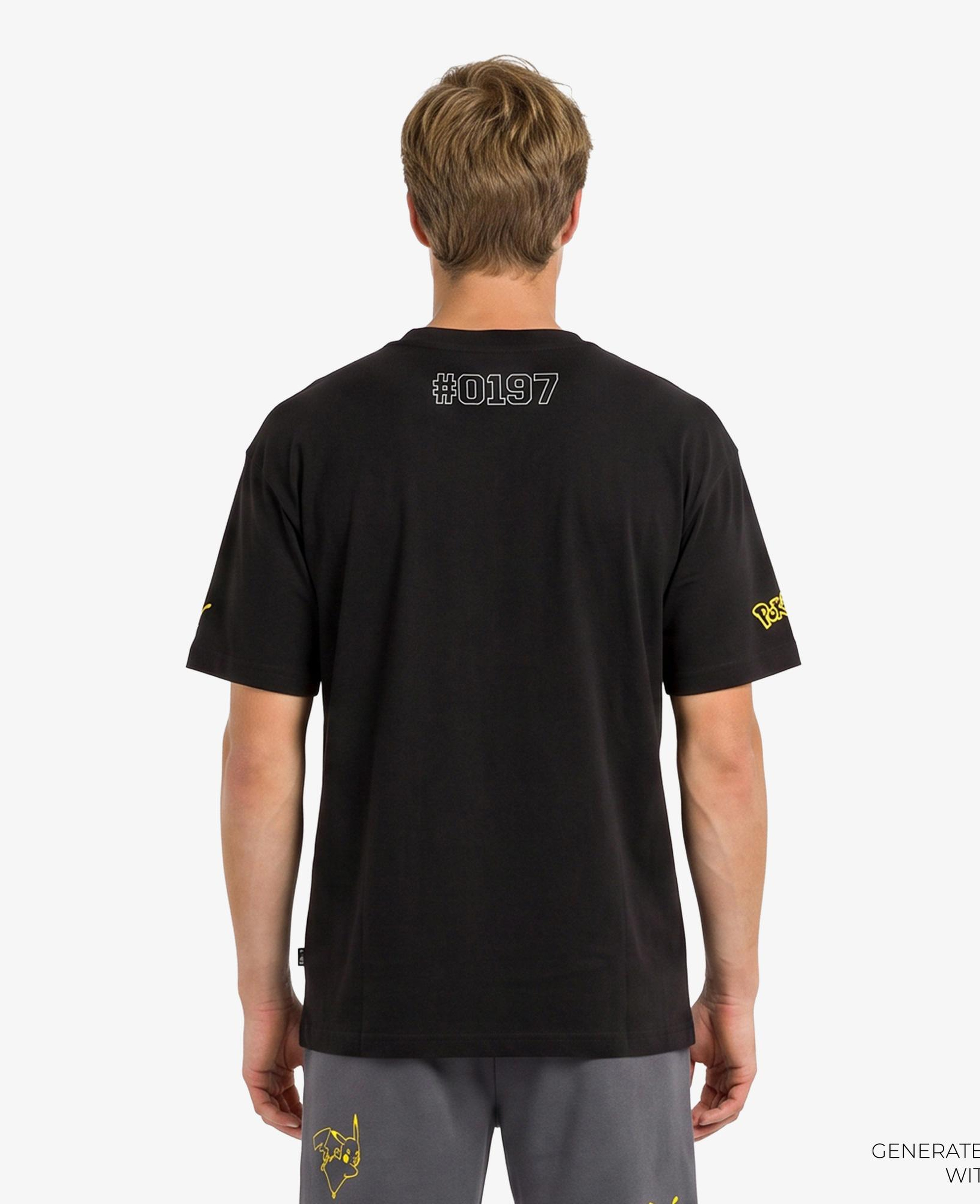 Puma X Pokemon Graphic Erkek Siyah T-Shirt