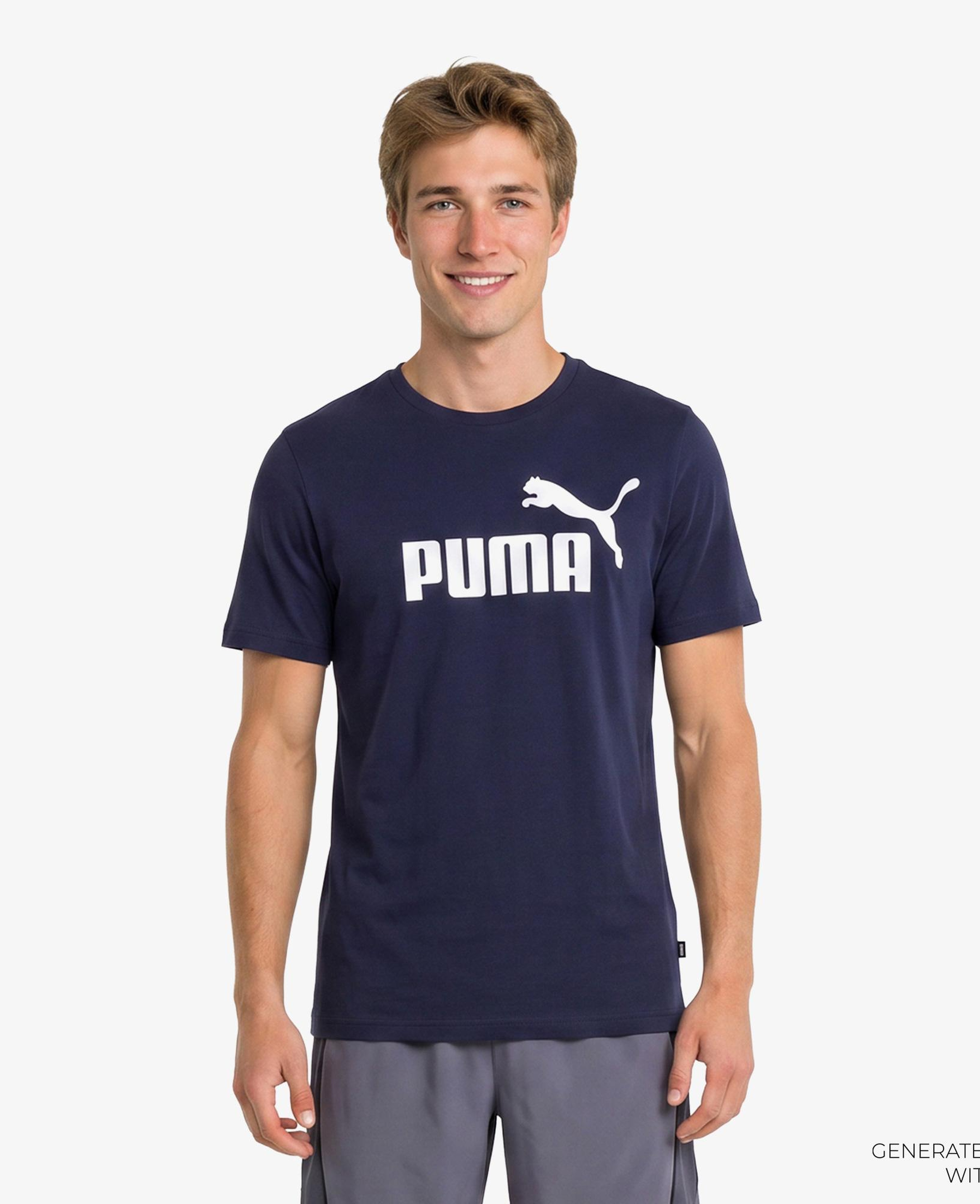 Puma ESS Logo Erkek Lacivert T-Shirt