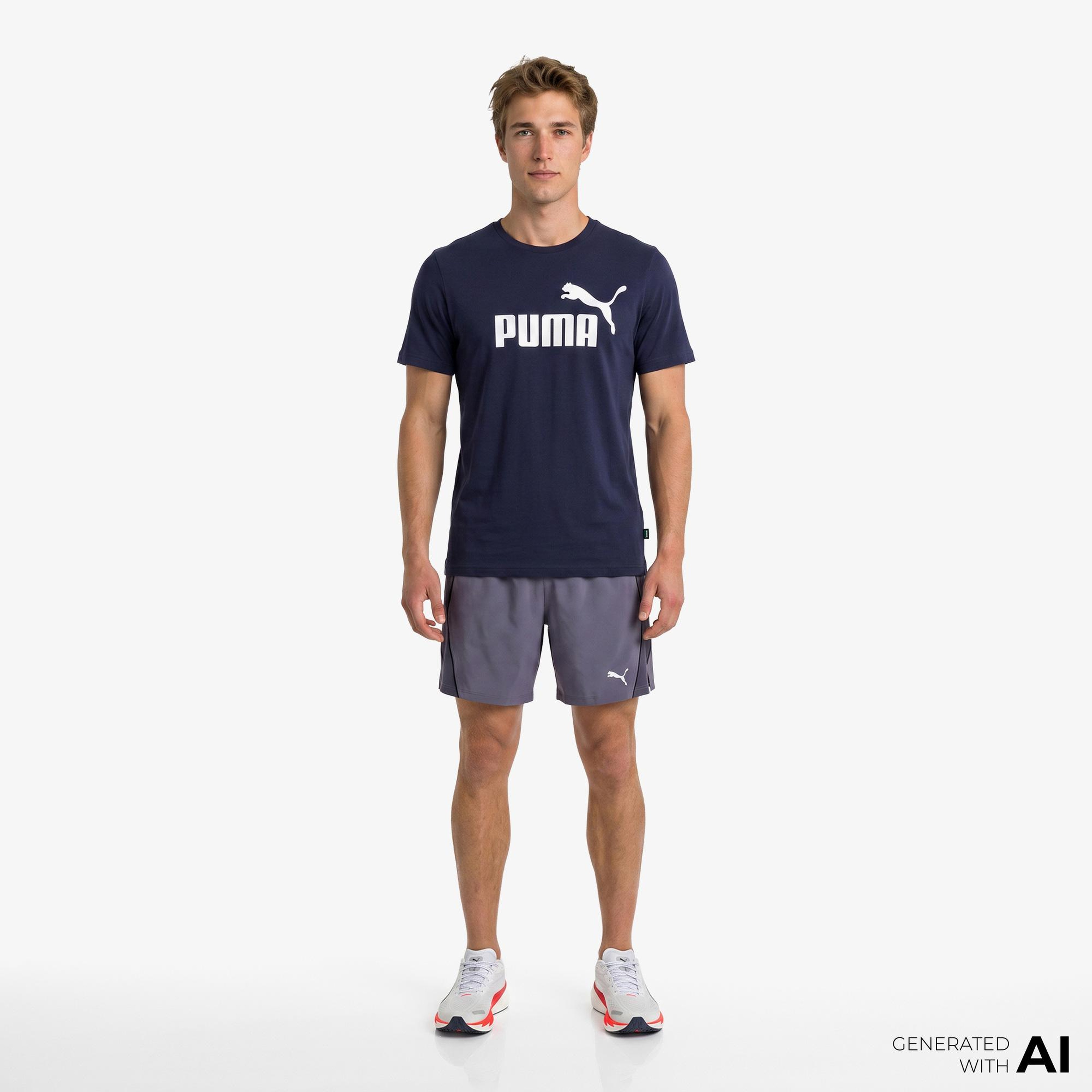 Puma ESS Logo Erkek Lacivert T-Shirt