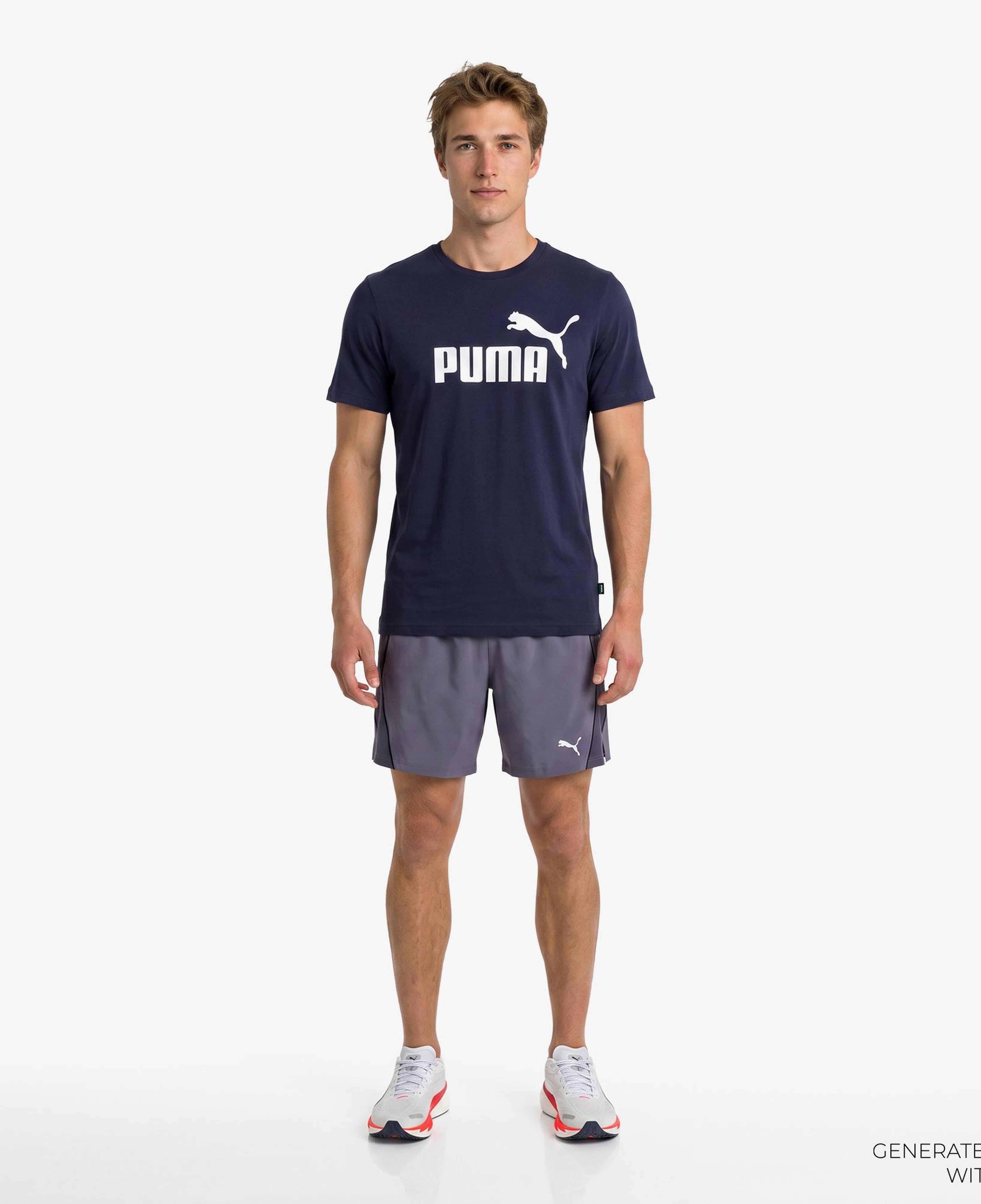 Puma ESS Logo Erkek Lacivert T-Shirt