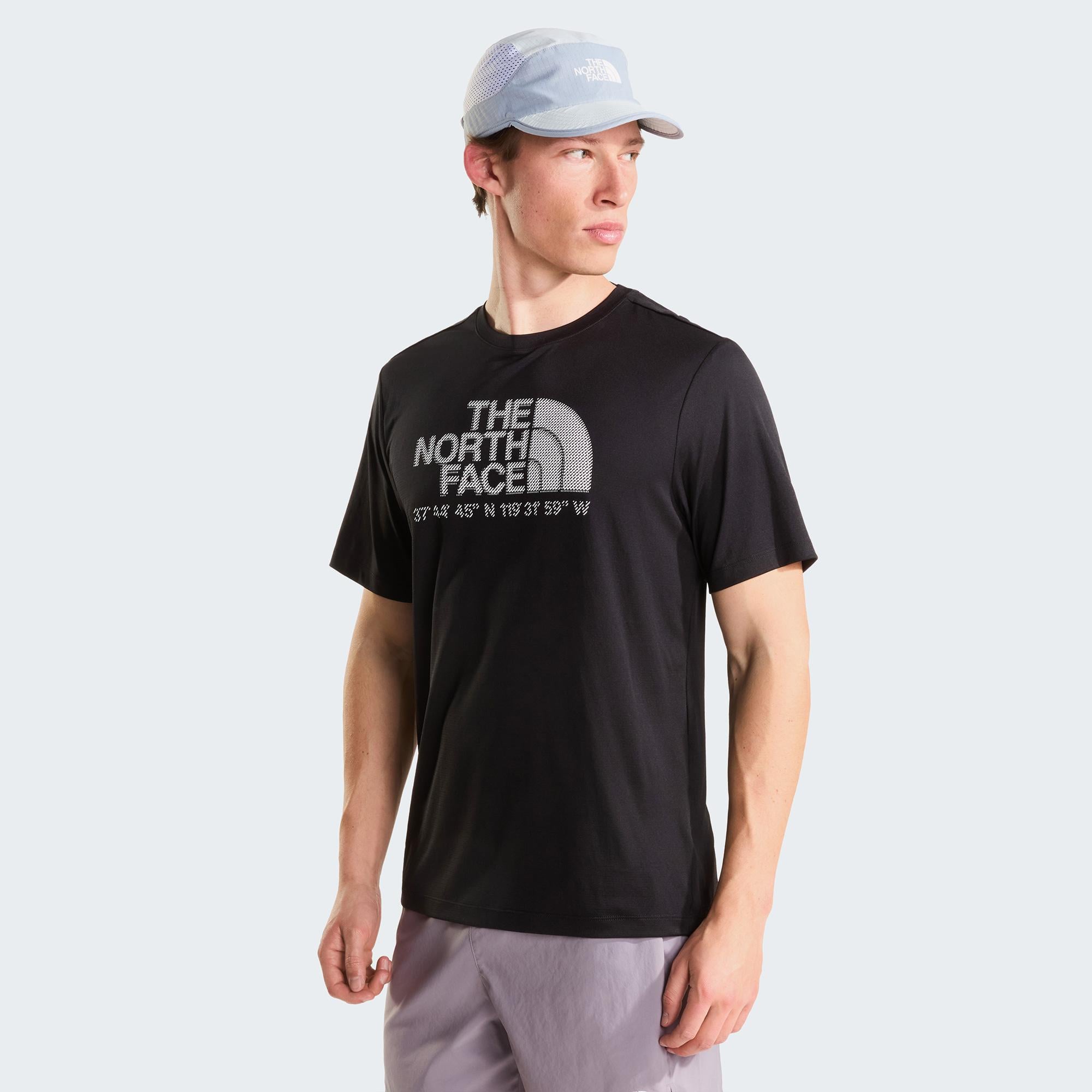 The North Face 24/7 Logo Graphic Sleeve Erkek Siyah T-Shirt